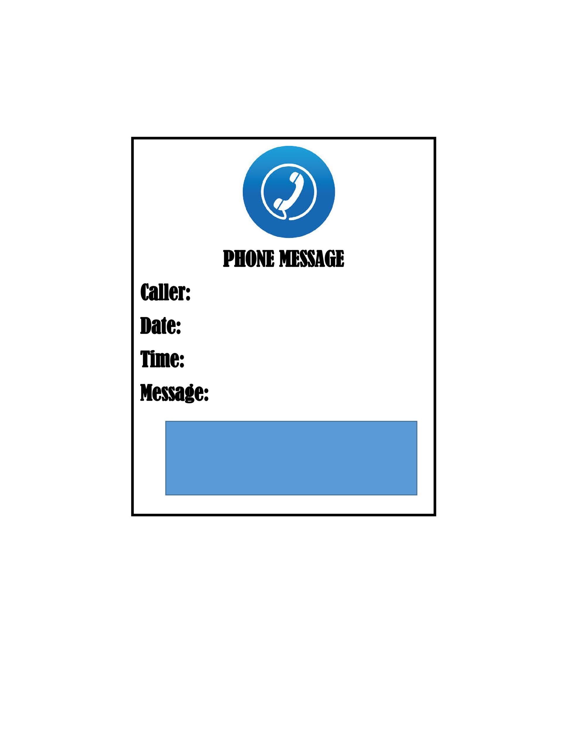 Free phone message template 31