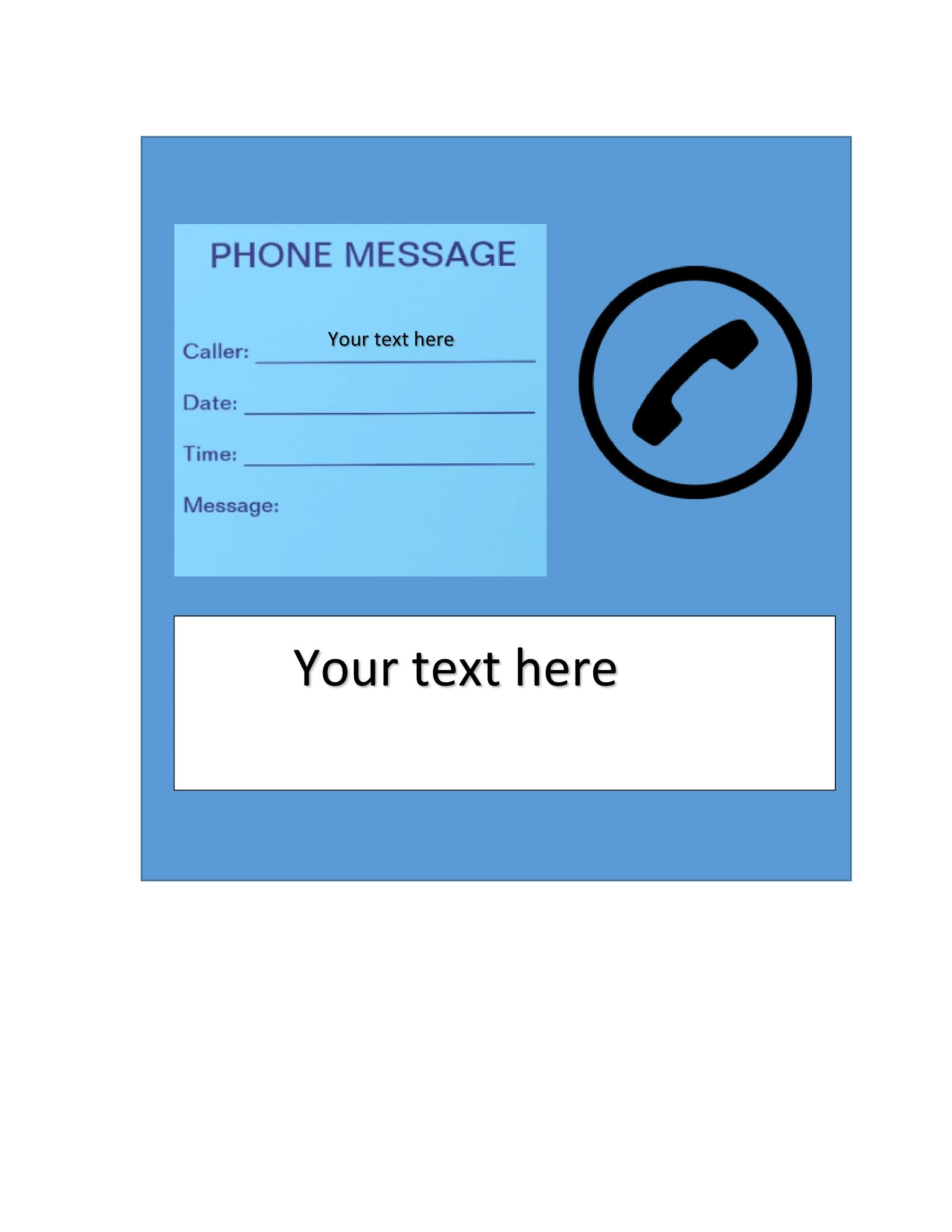 Free phone message template 35