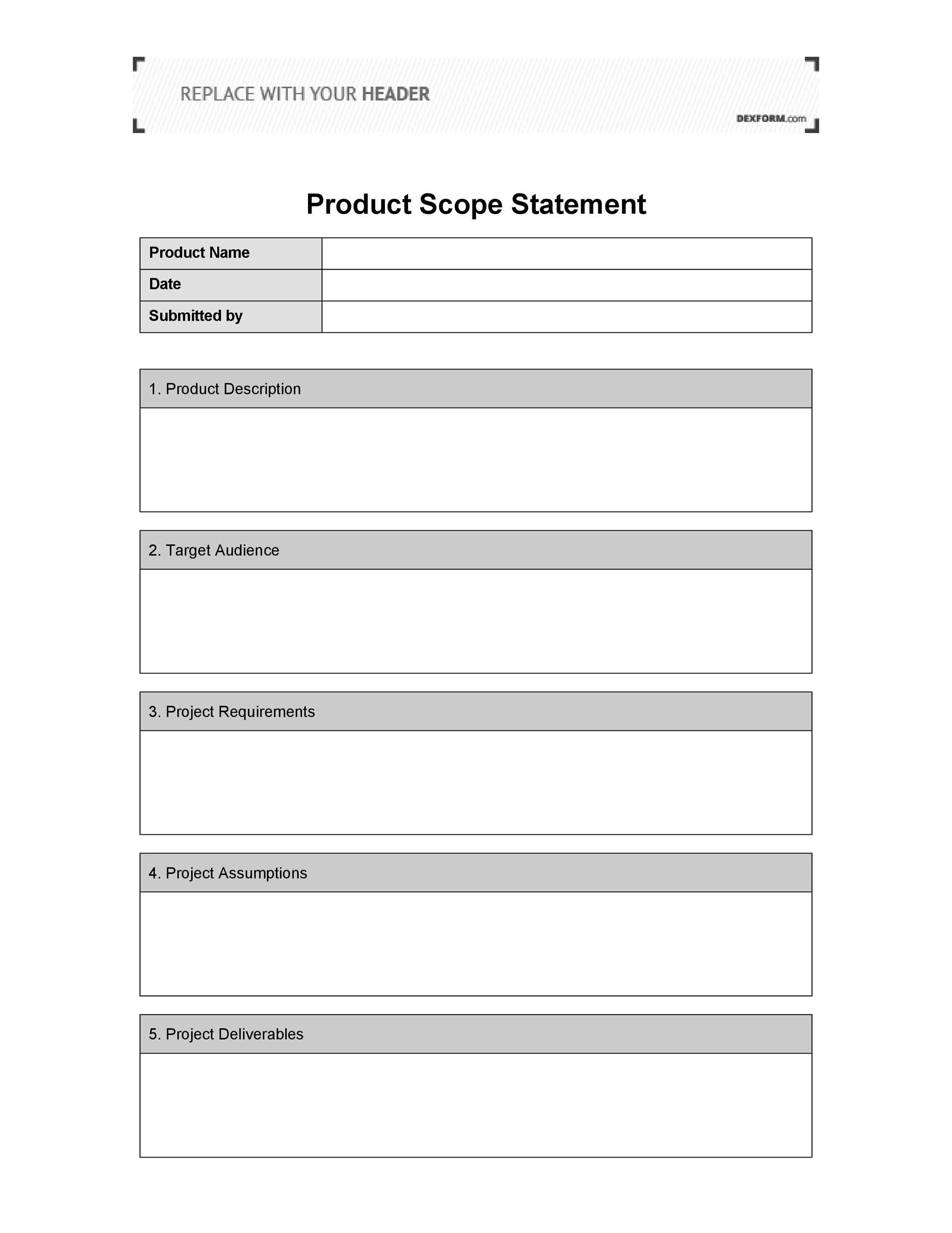 43 Project Scope Statement Templates Examples ᐅ Templatelab