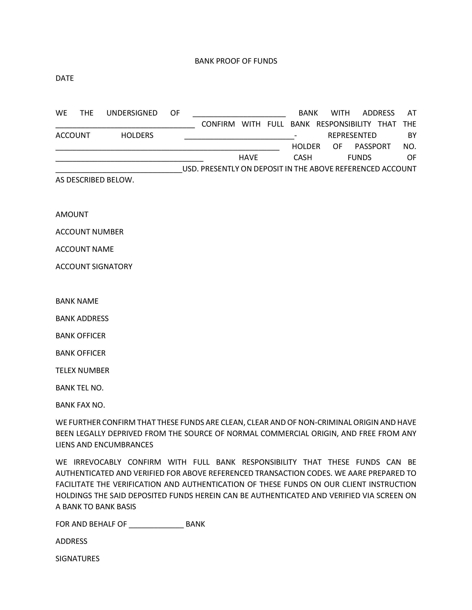 Letter Template Providing Bank Details : Bank Account Change For Proof Of Funds Letter Template