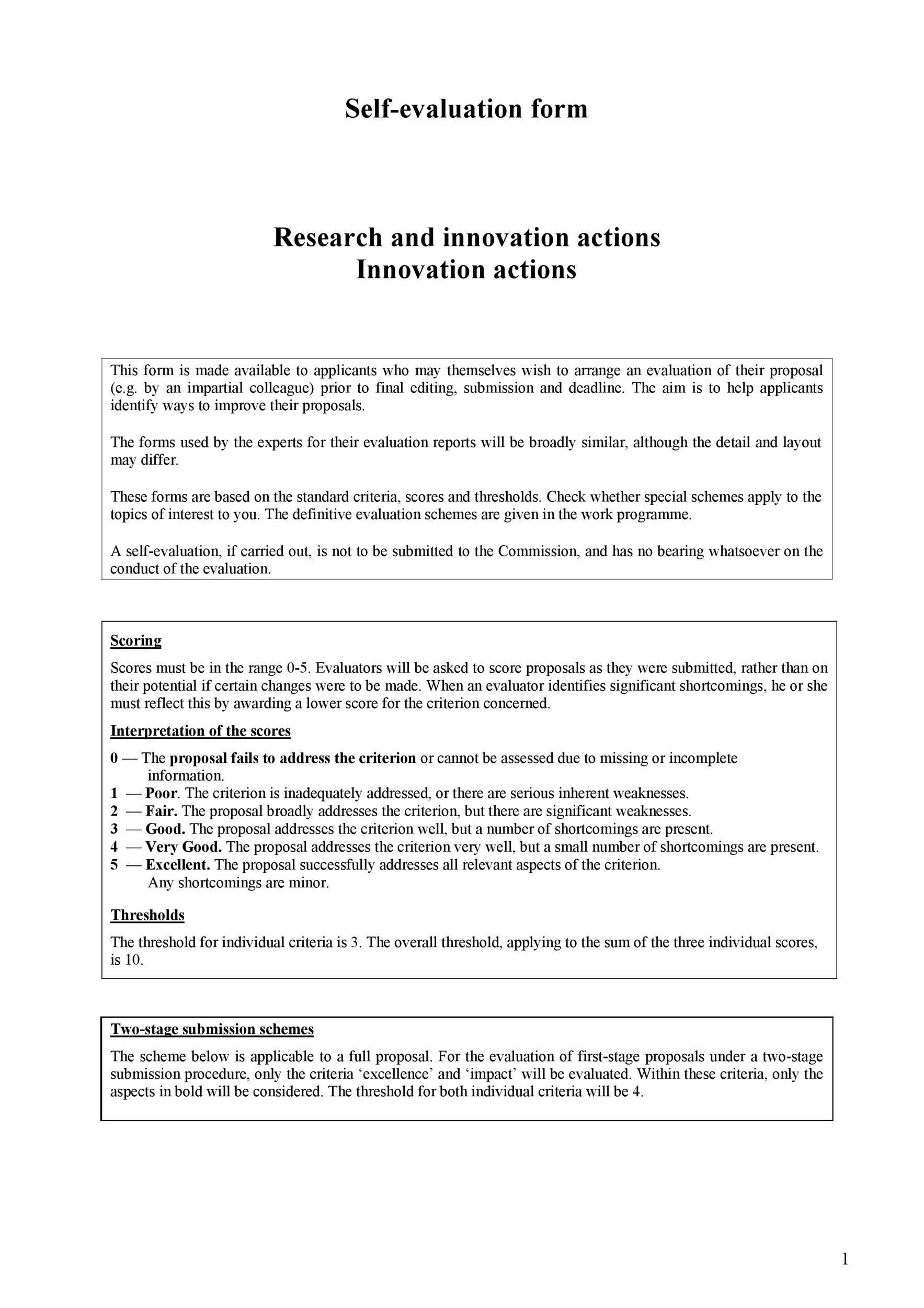 Work Self Assessment Samples