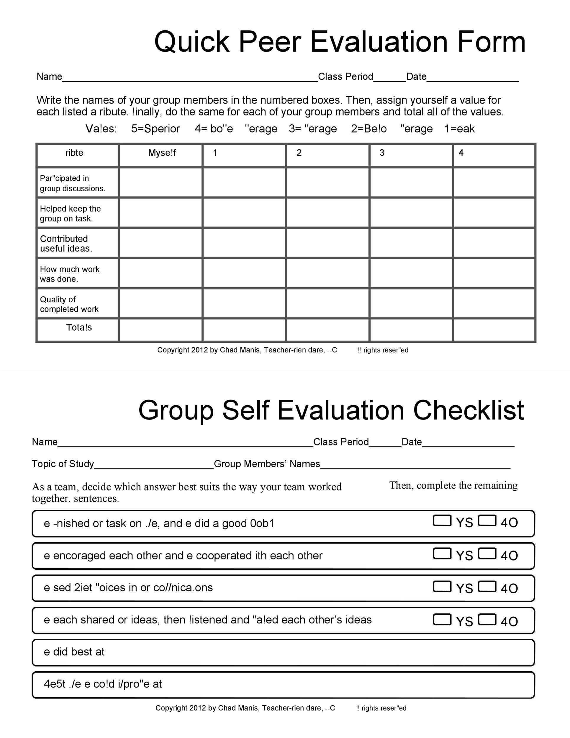 Free self evaluation examples 38