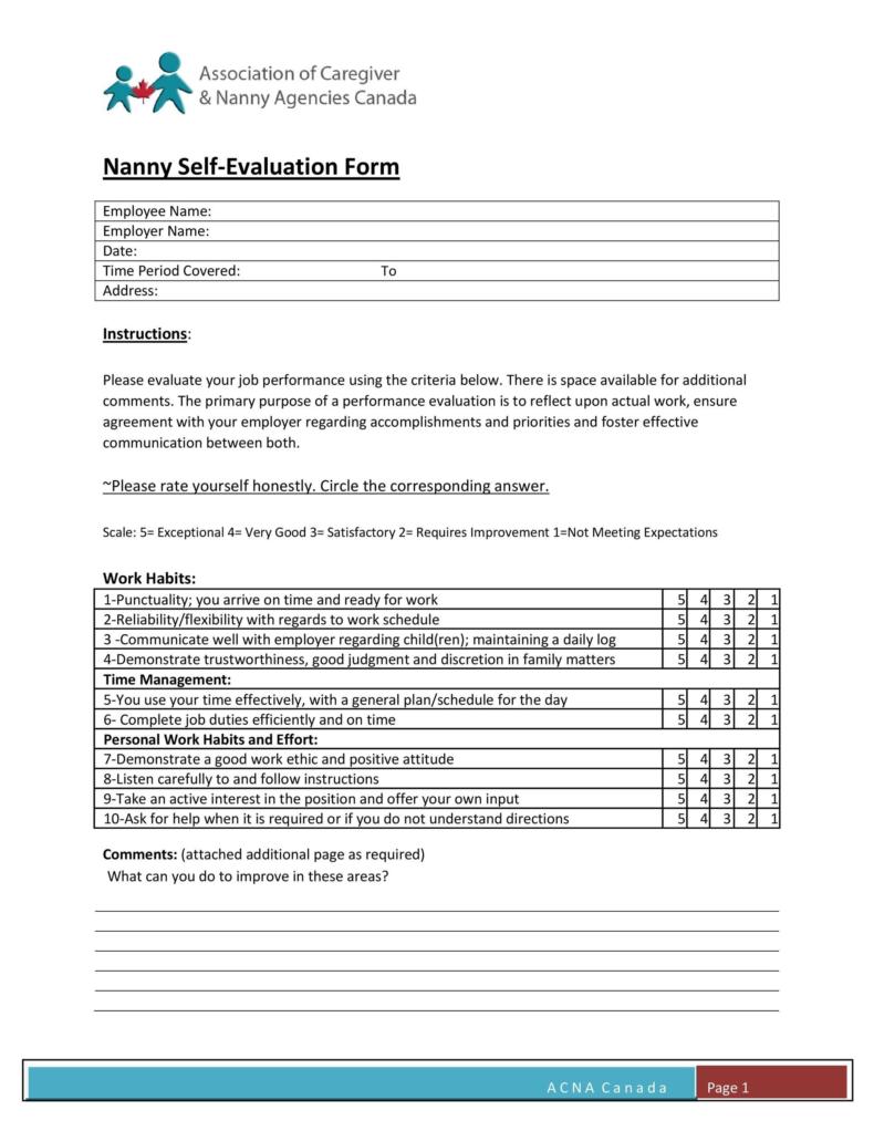 50+ Self Evaluation Examples, Forms & Questions ᐅ TemplateLab