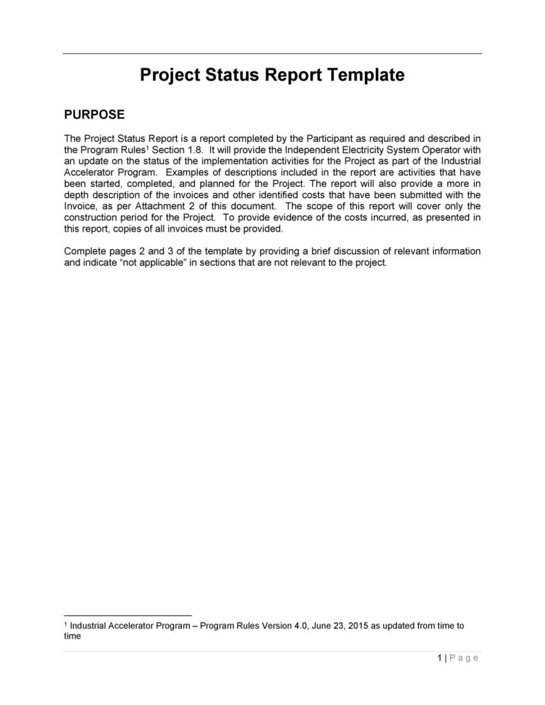 40+ Project Status Report Templates [Word, Excel, PPT] ᐅ TemplateLab