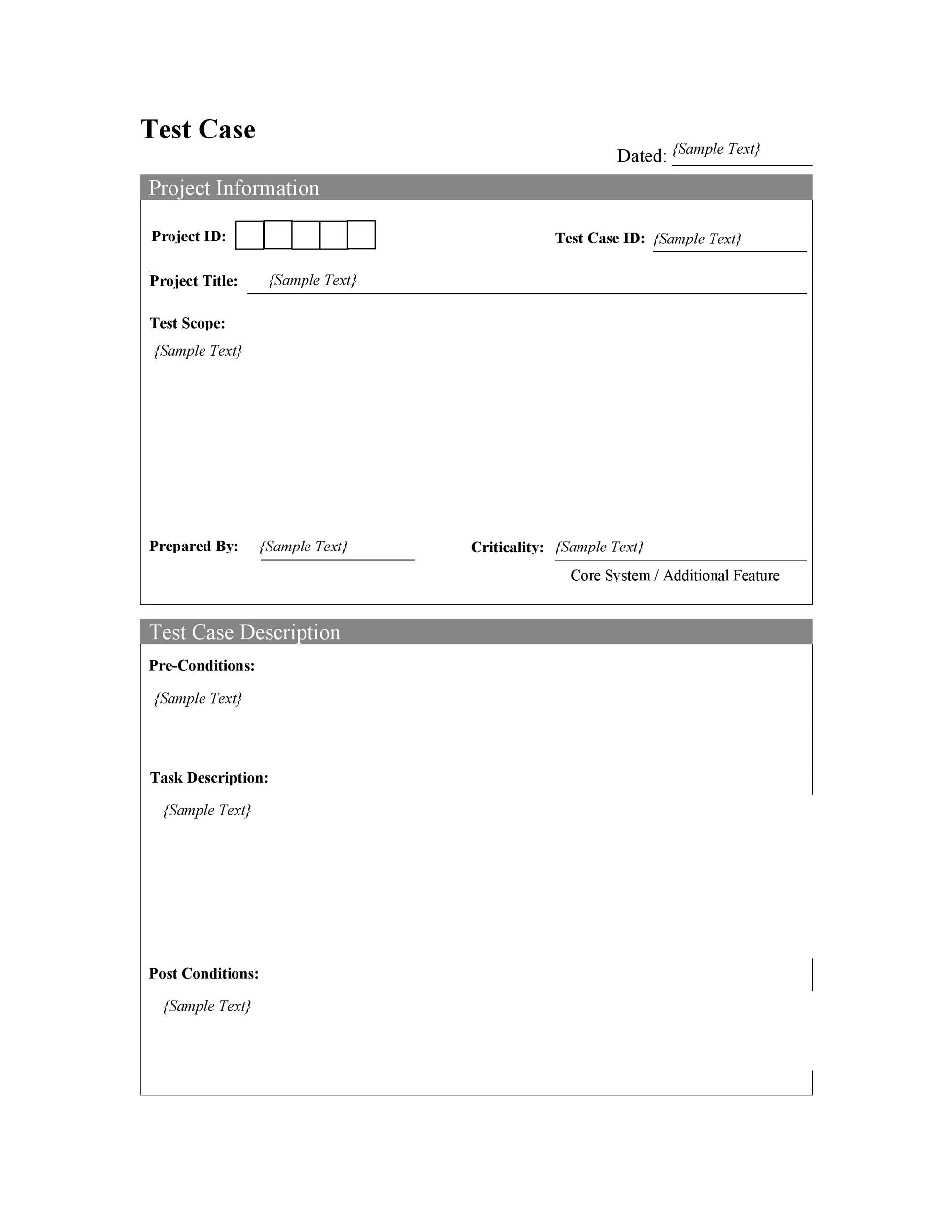 Free test case template 29