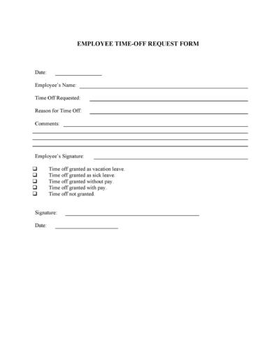 40+ Effective Time Off Request Forms & Templates ᐅ TemplateLab