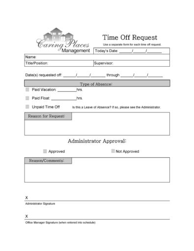 40+ Effective Time Off Request Forms &amp; Templates ᐅ TemplateLab