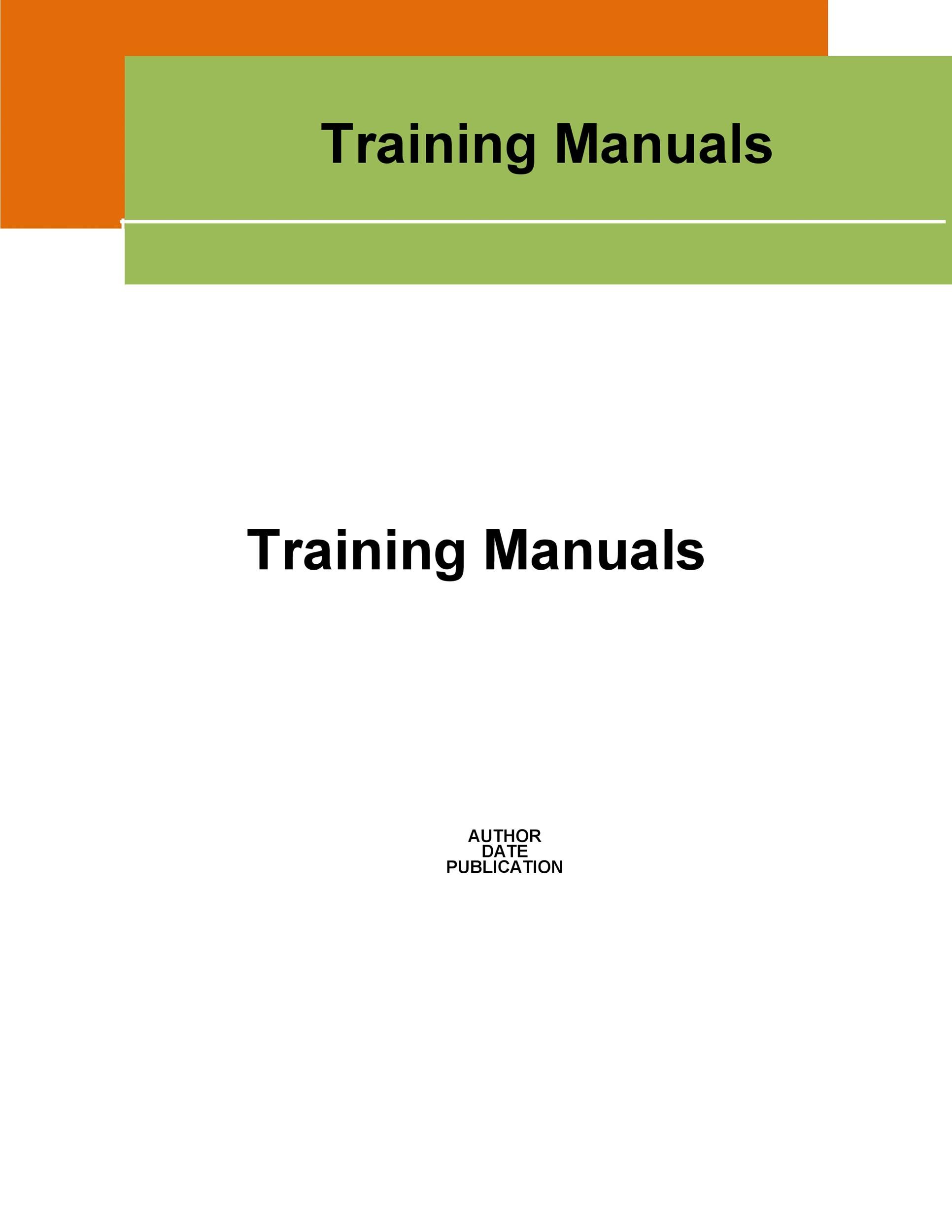 Free training manual template 16