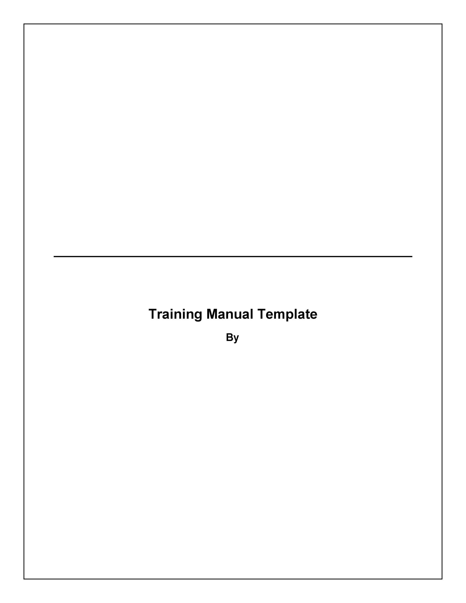 Free training manual template 19