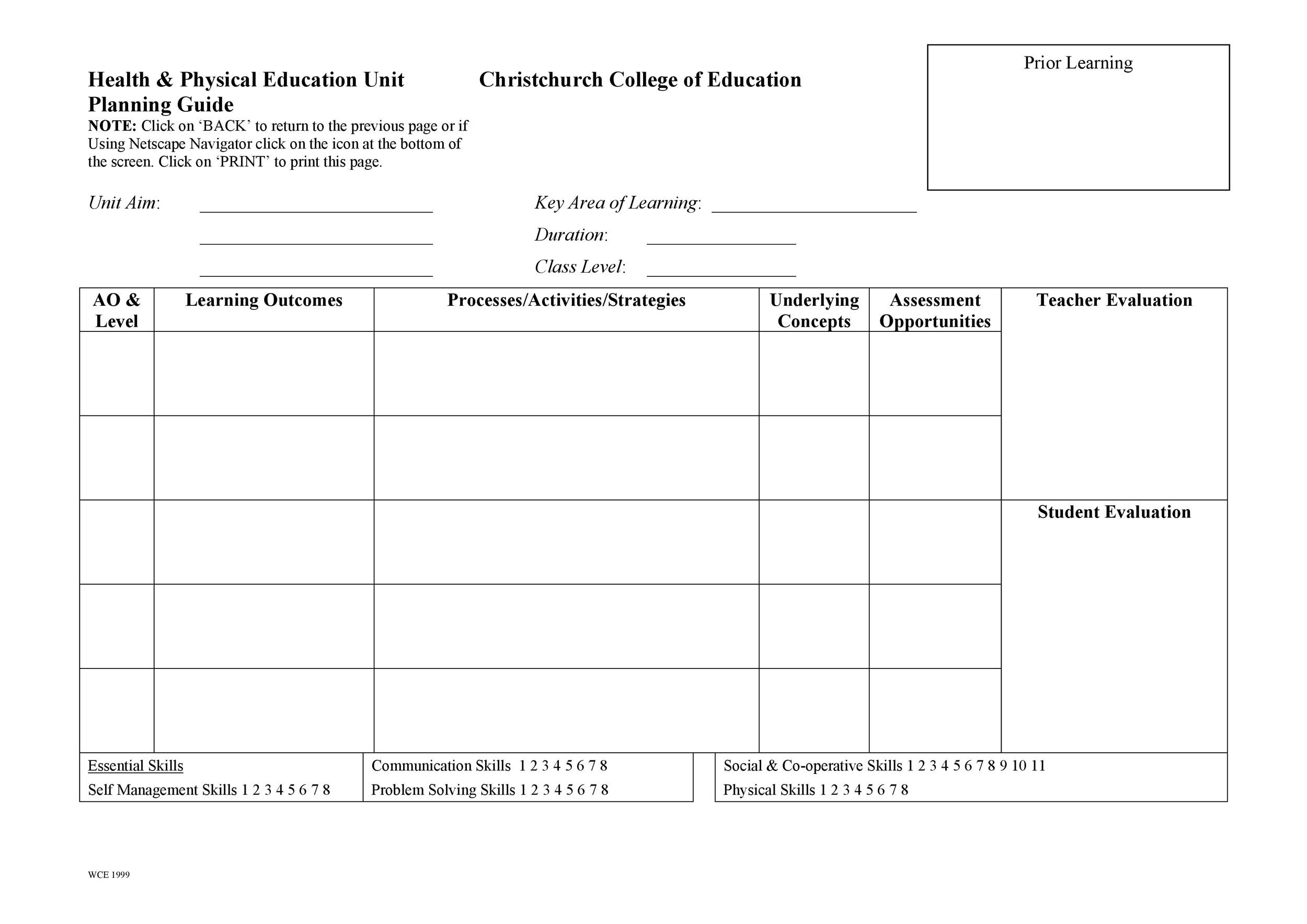 4 Year College Plan Template from templatelab.com