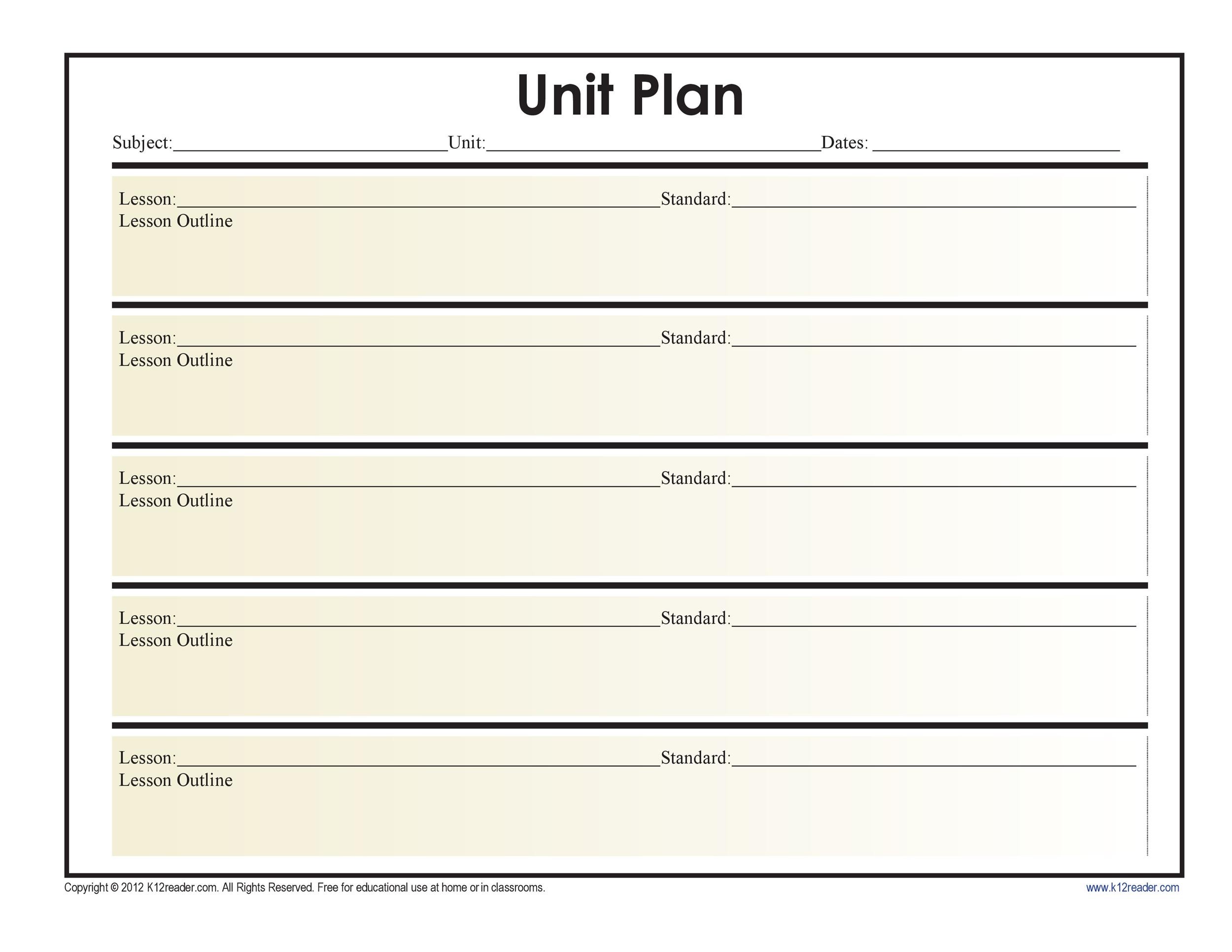 39 Best Unit Plan Templates Word PDF TemplateLab
