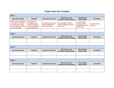 Work Plan - 40 Great Templates & Samples (Excel / Word) ᐅ TemplateLab