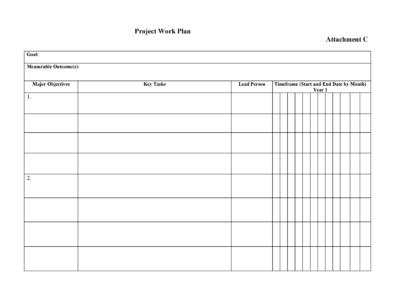 Work Plan - 40 Great Templates & Samples (Excel / Word) ᐅ TemplateLab