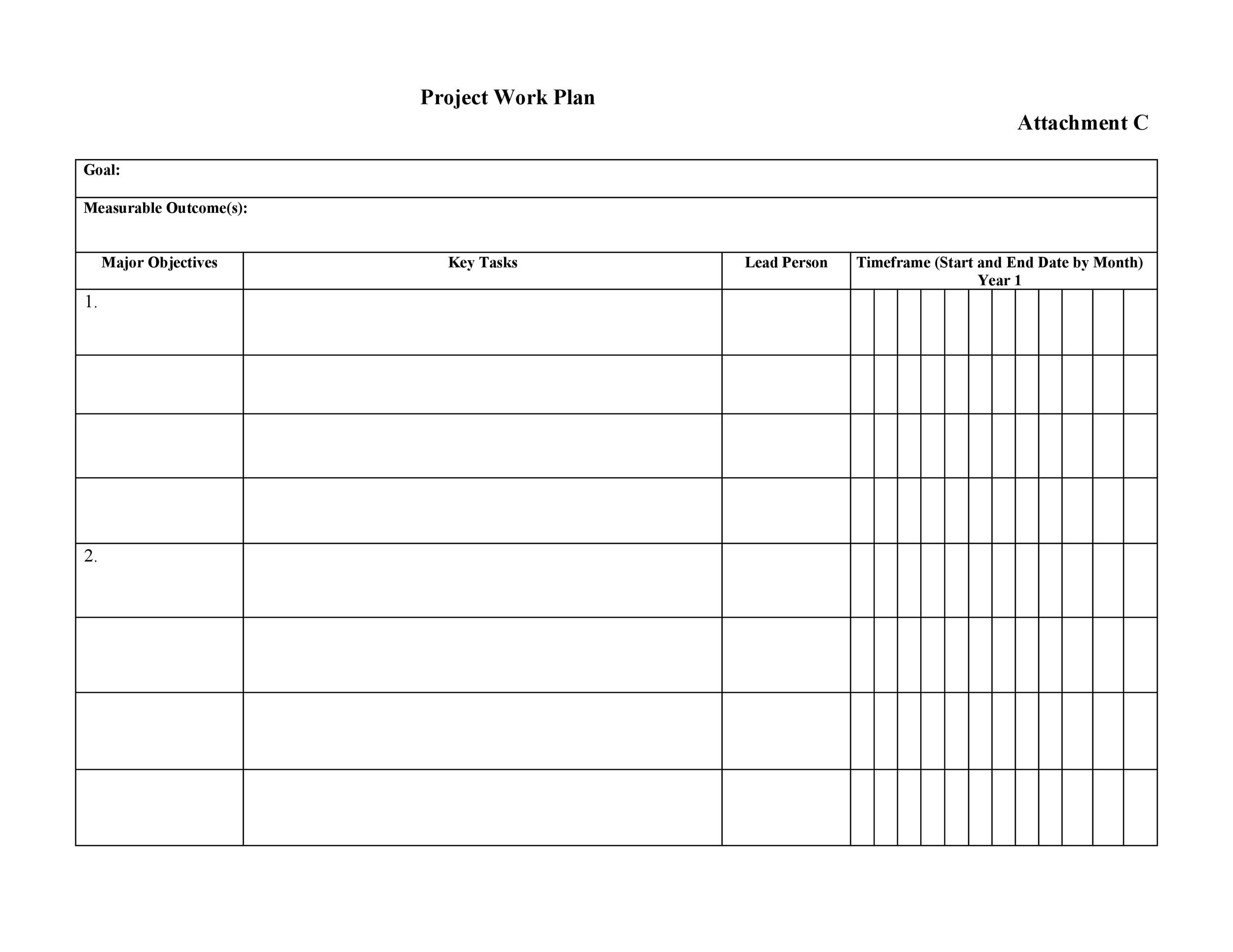 Work Plan - 40 Great Templates & Samples (Excel / Word) ᐅ ...