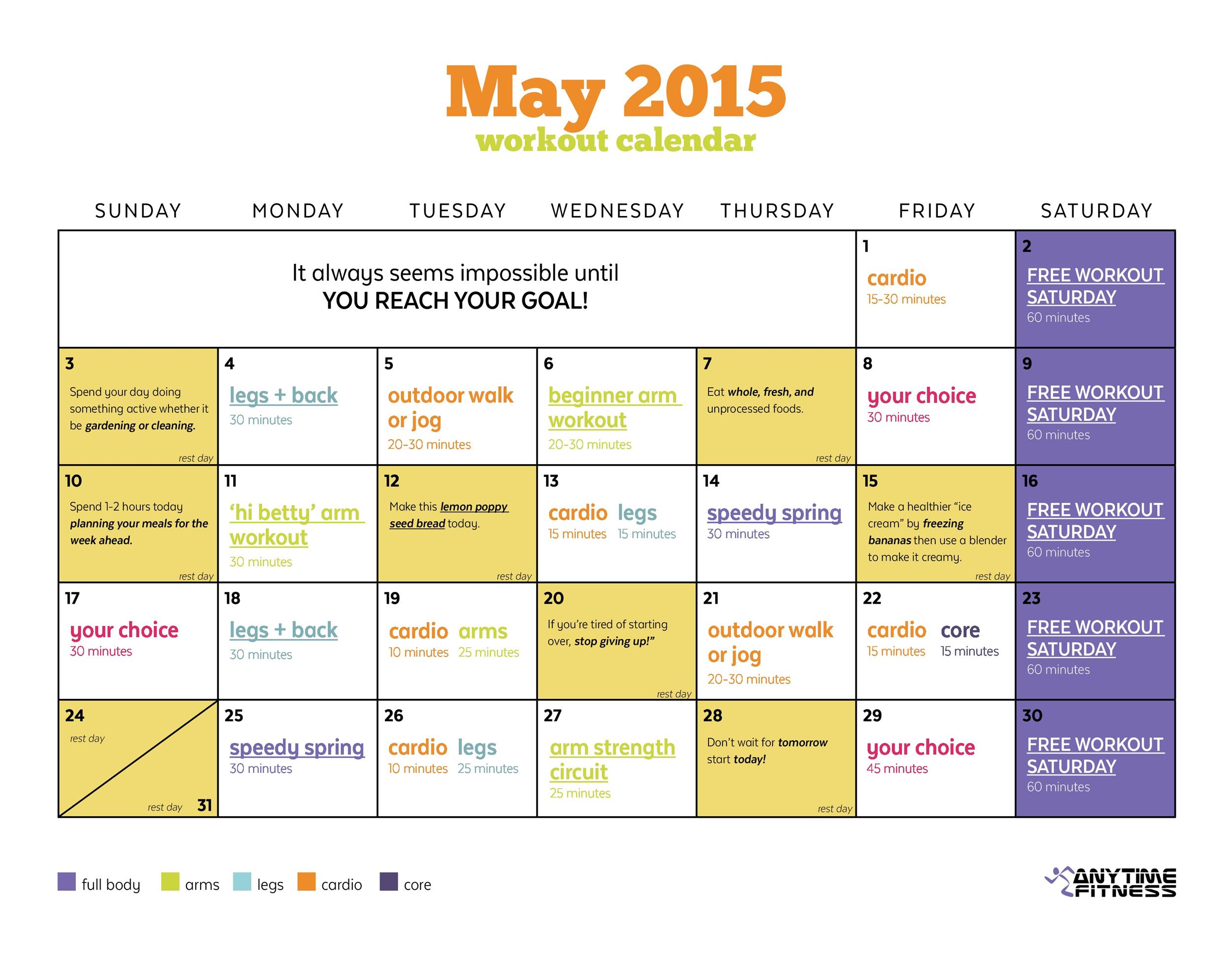 40 effective workout log calendar templates templatelab