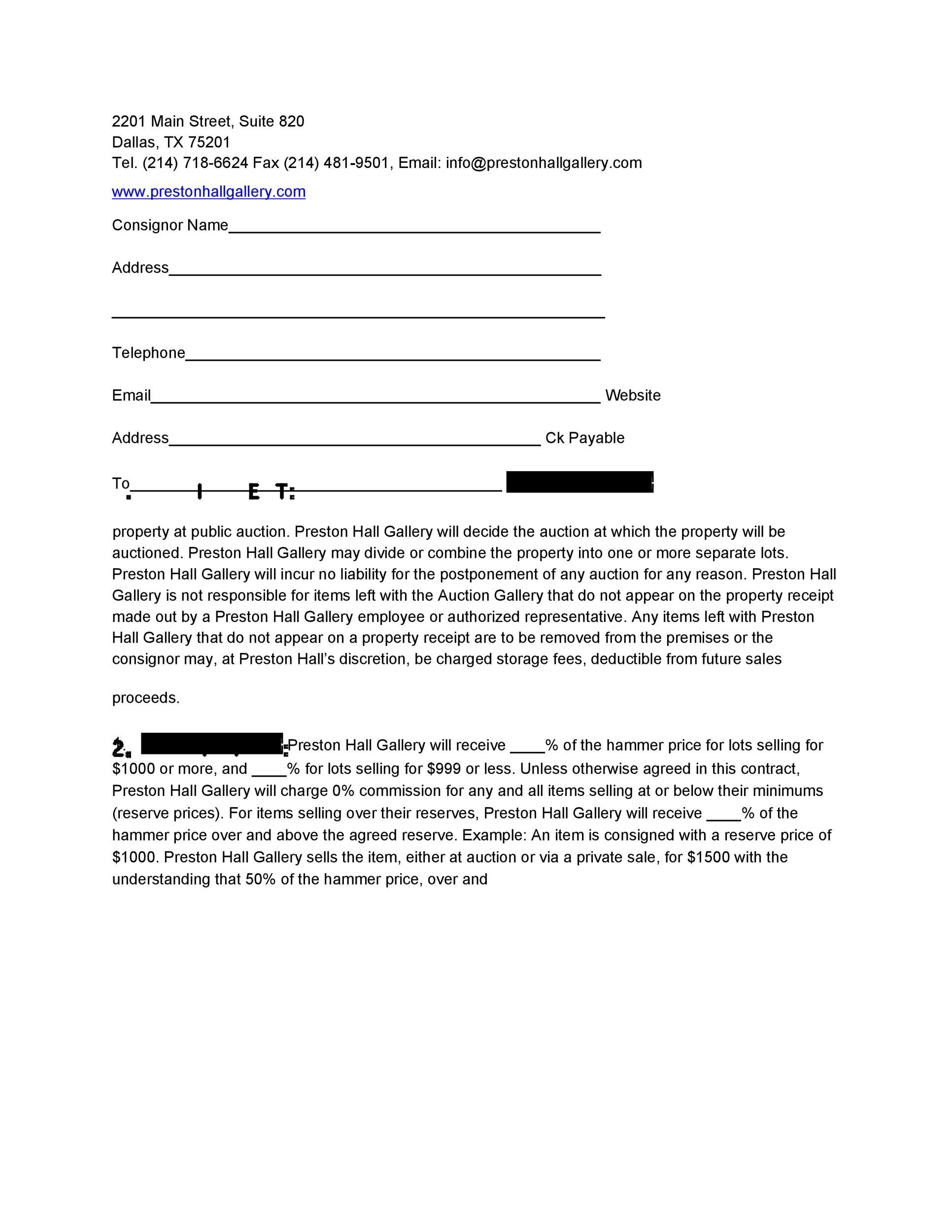 Free Consignment Agreement Template 22