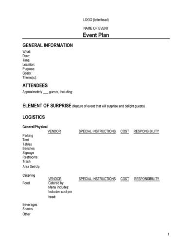 Free Event Planning Template 05