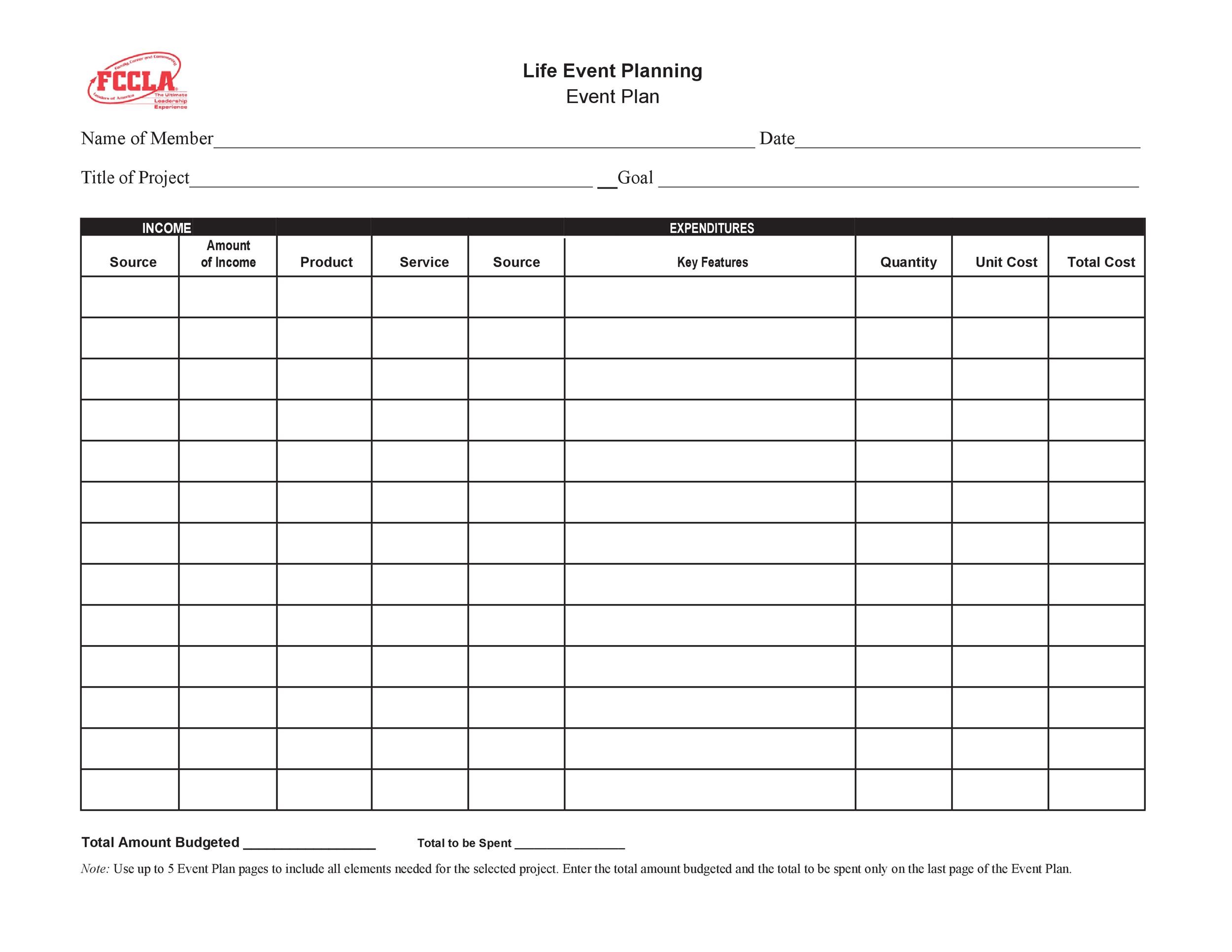Free Event Planning Template 10