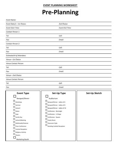 Free Event Planning Template 12