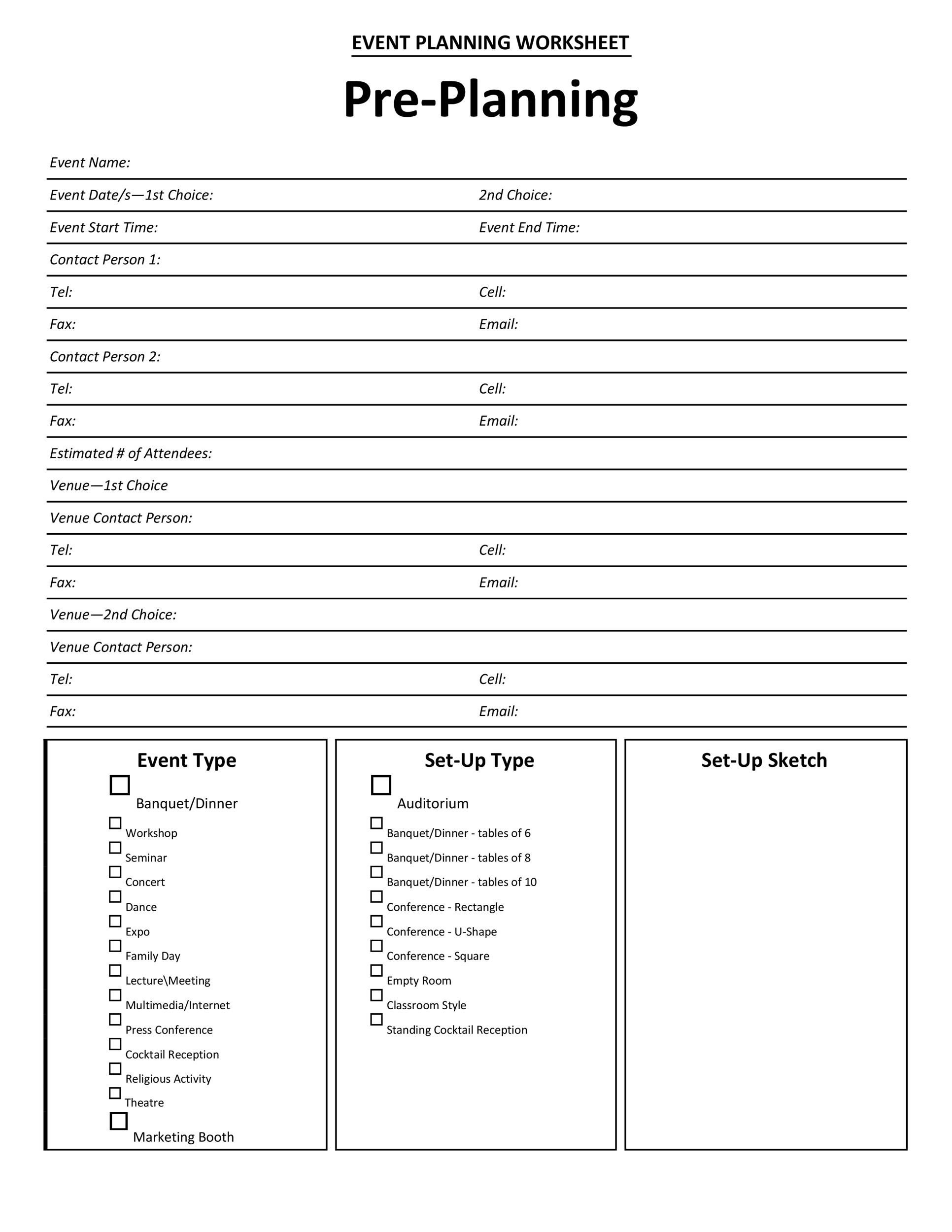 Free Event Planning Template 12