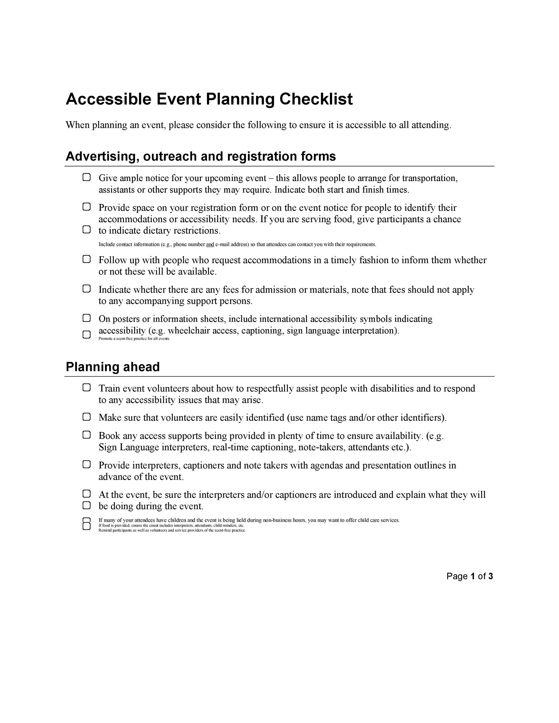 Free Event Planning Template 22