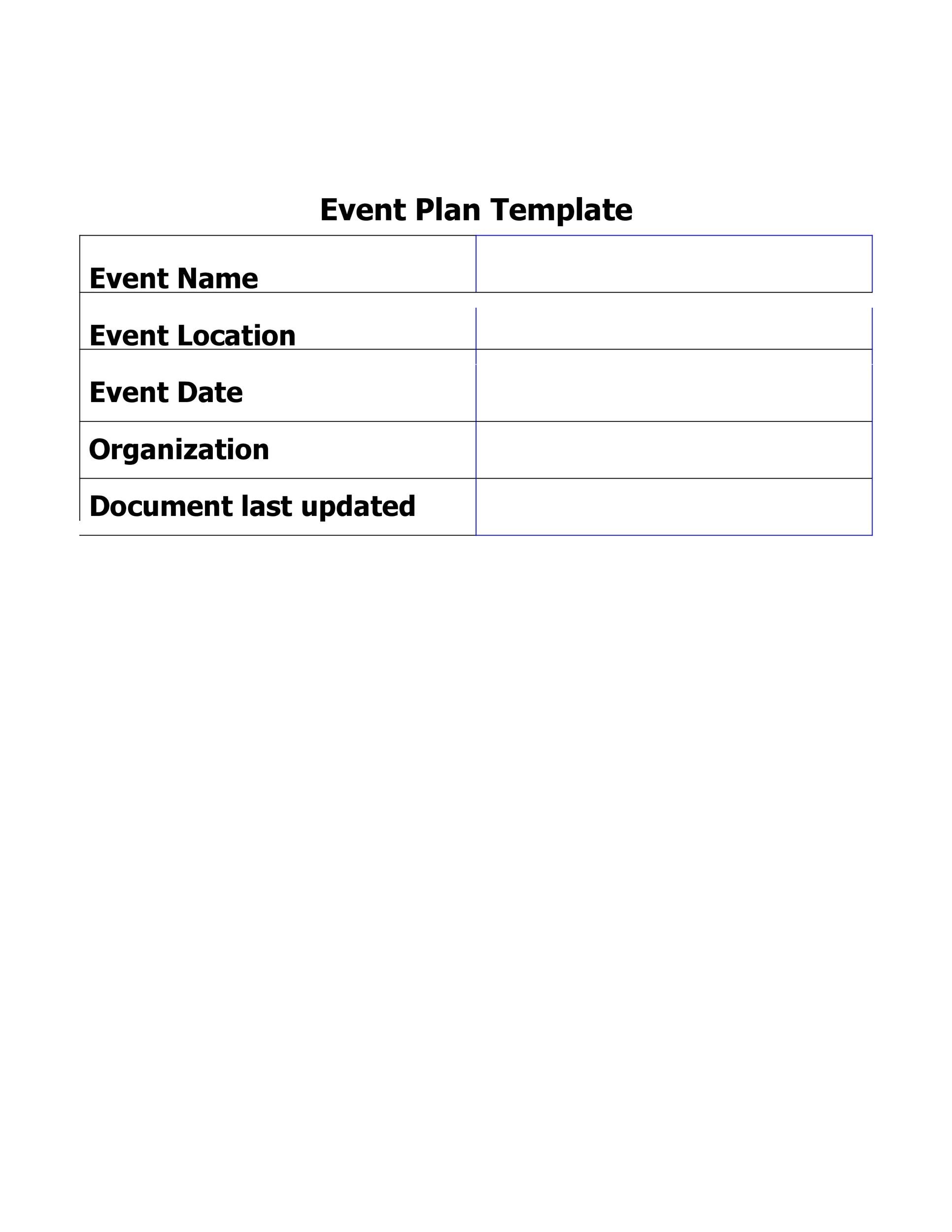 Plantilla de planificación de eventos gratis 28
