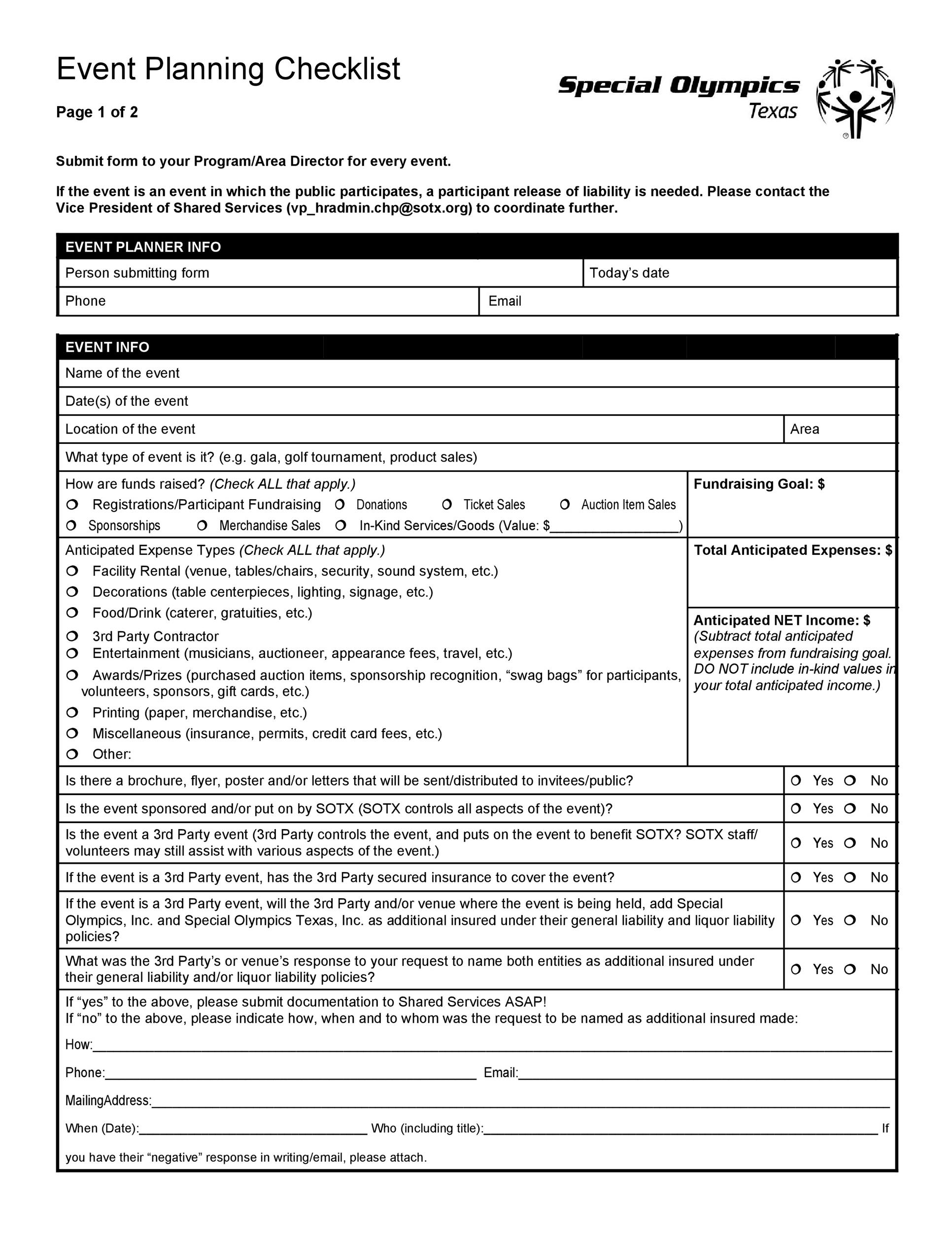 Free Fundraising Event Planning Template FREE PRINTABLE TEMPLATES