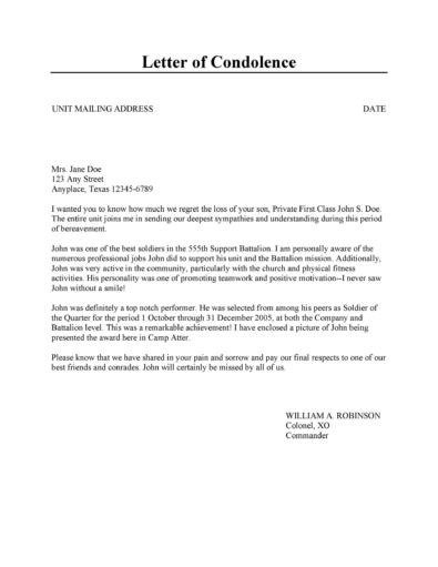 41 Condolence & Sympathy Letter Samples ᐅ TemplateLab