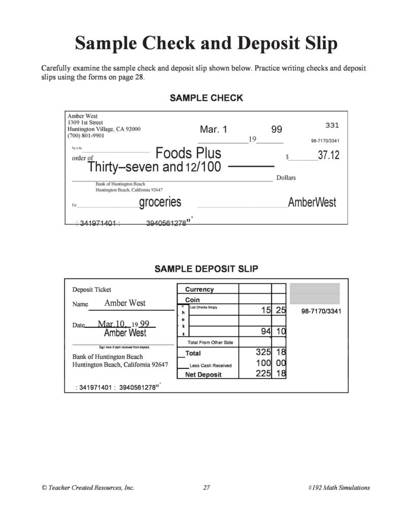 37 Bank Deposit Slip Templates & Examples ᐅ TemplateLab