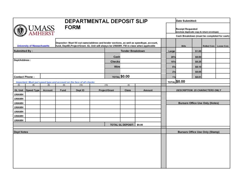 37 Bank Deposit Slip Templates & Examples ᐅ TemplateLab