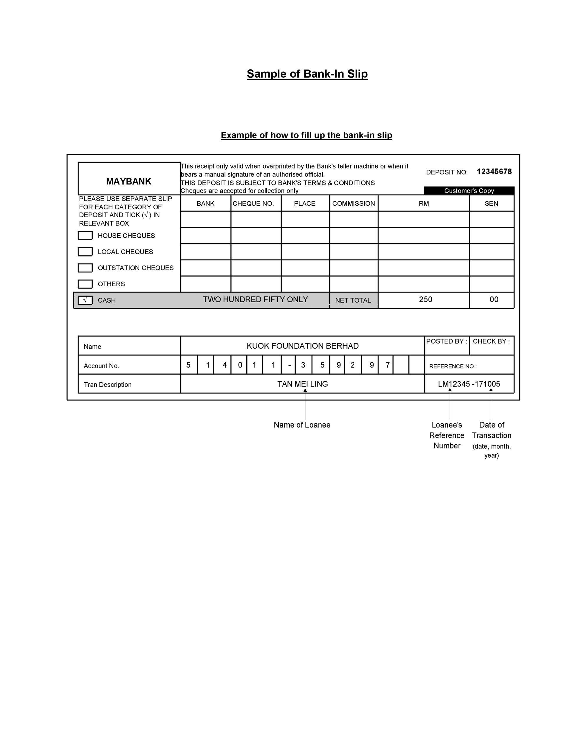 14+ Deposit Ticket Template | DocTemplates