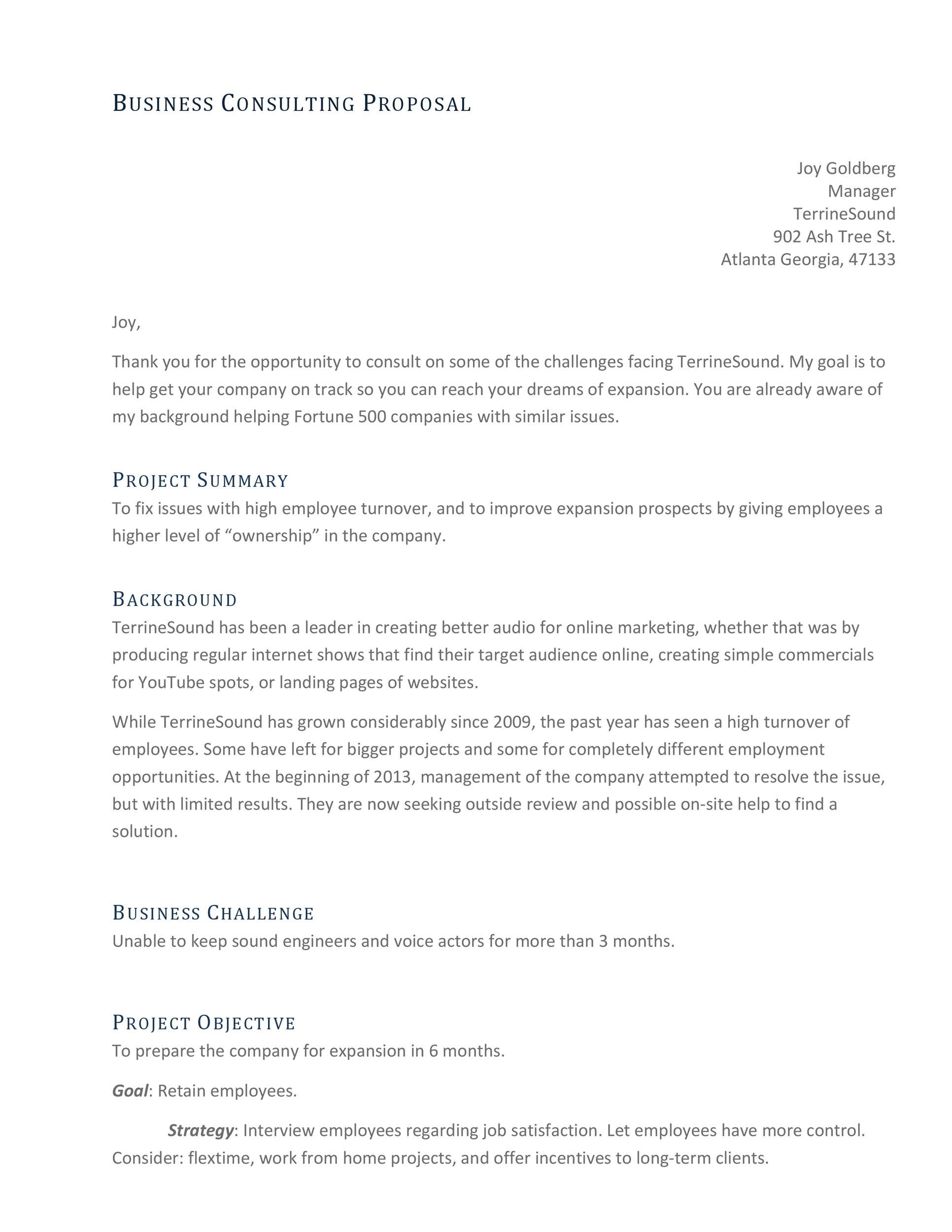 39 BEST Consulting Proposal Templates FREE TemplateLab   Consulting Proposal Template 01 