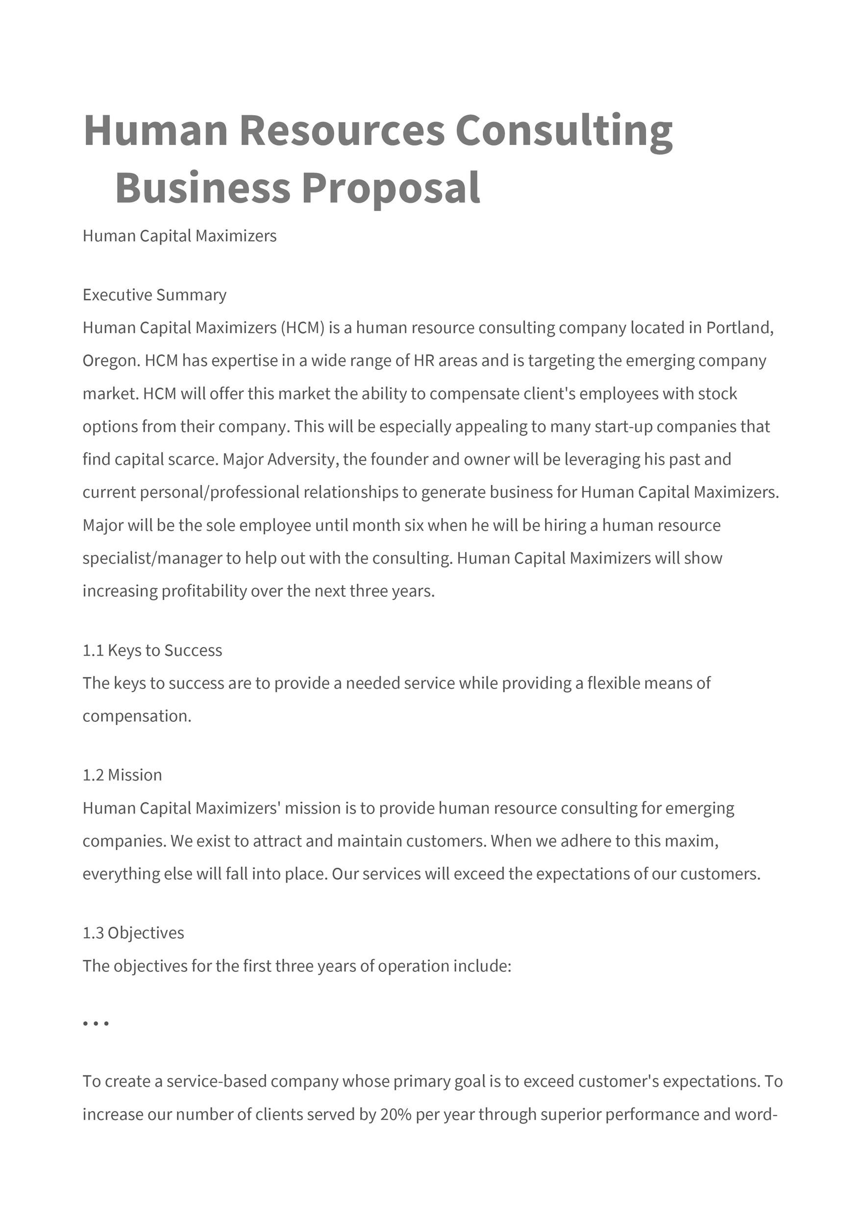 Consulting Project Proposal Template