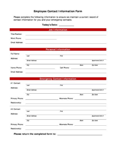 Free contact list template 37
