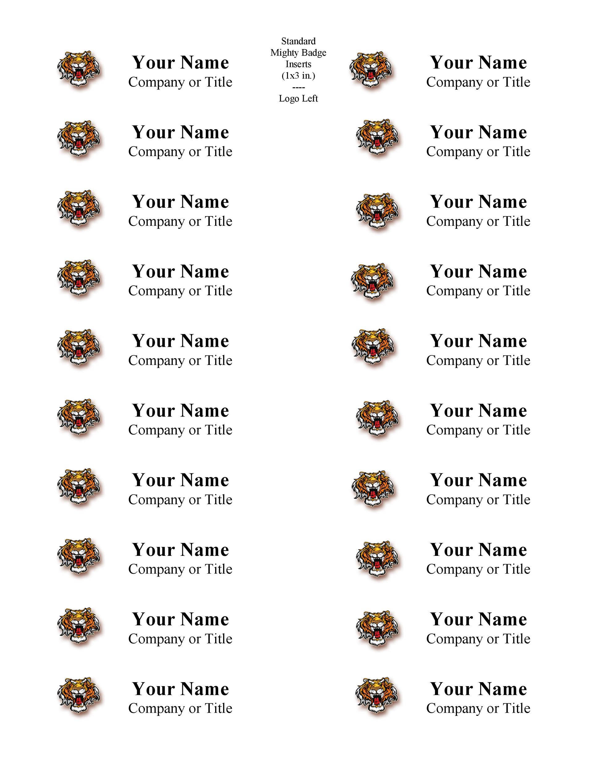 47 Free Name Badge Templates ᐅ Templatelab