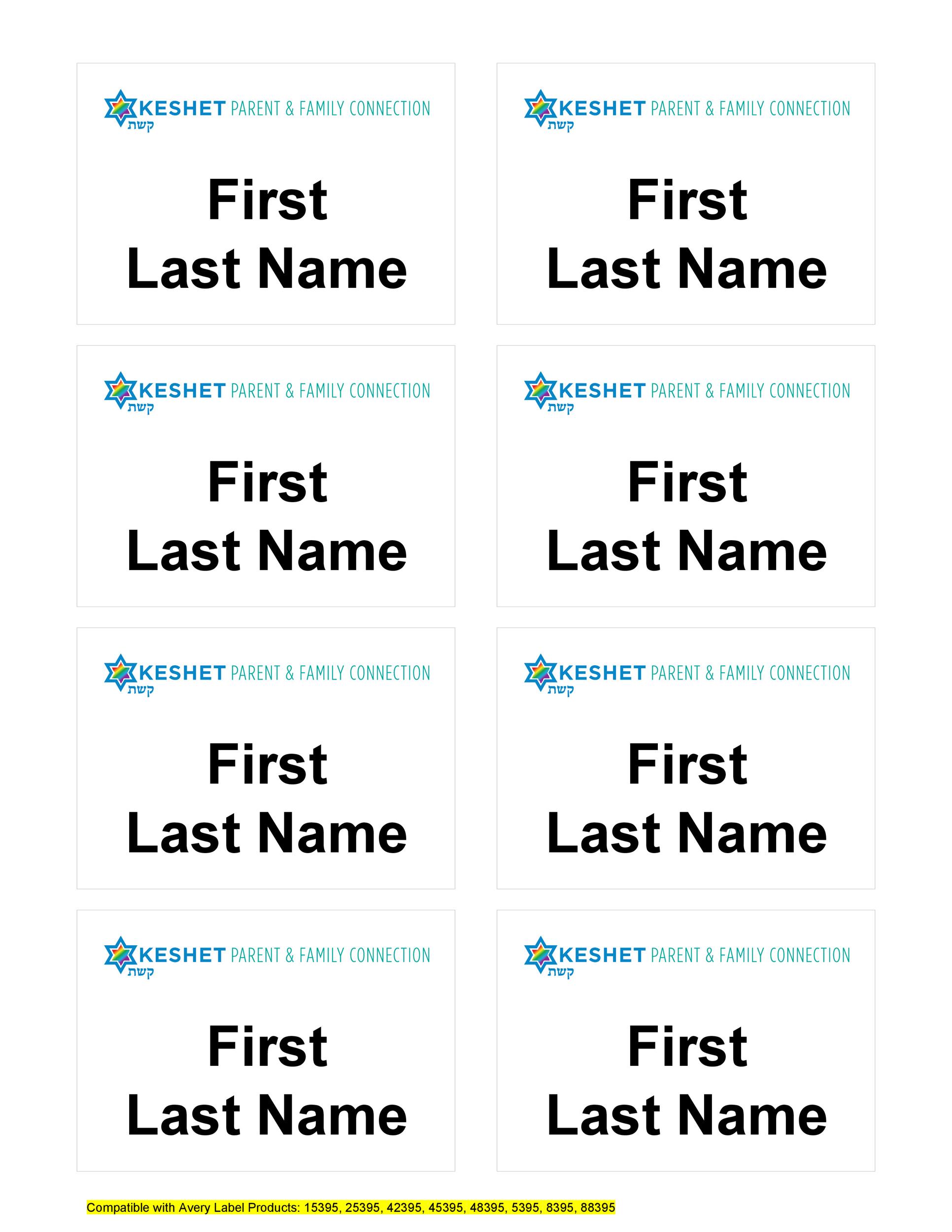 Name Tag Label Template from templatelab.com