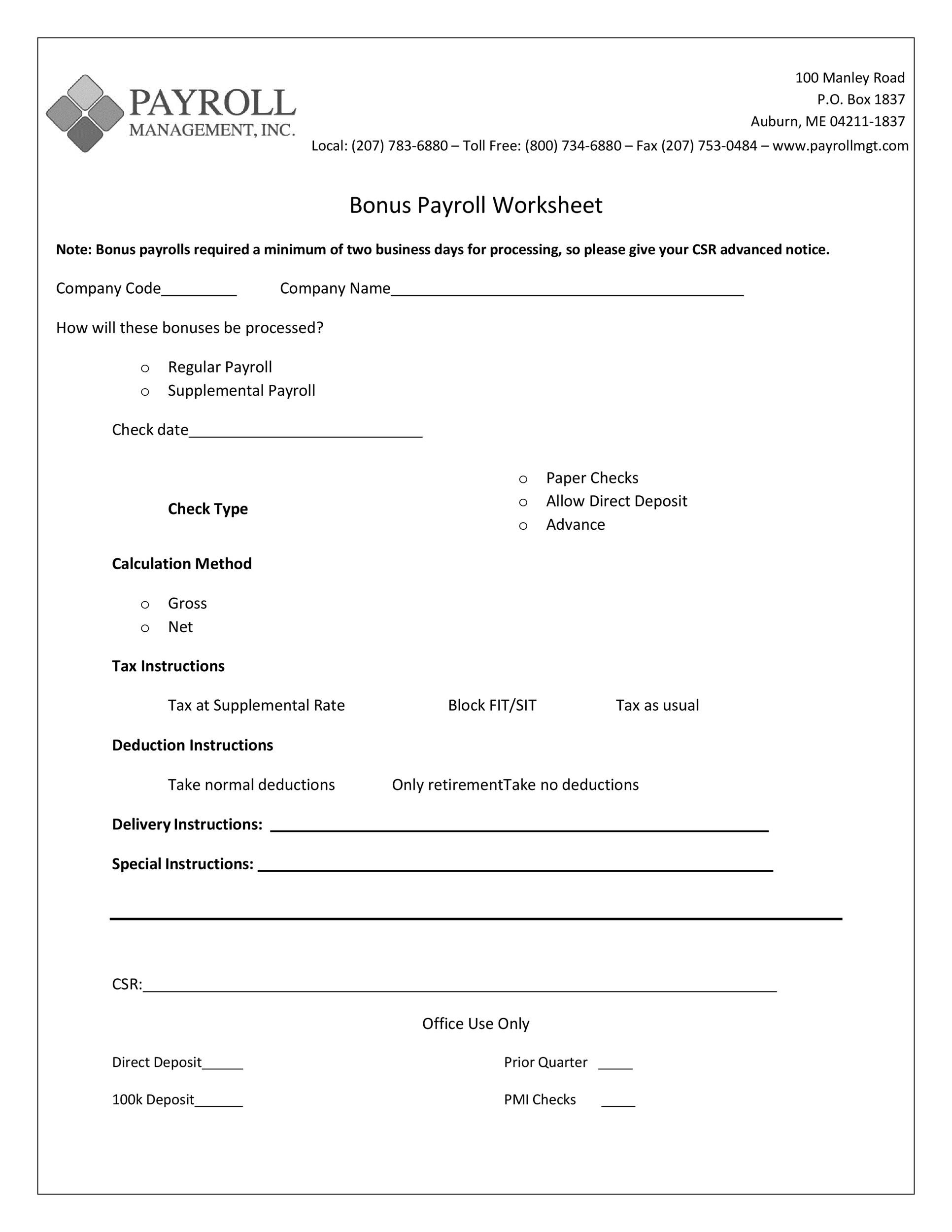 Free payroll template 31