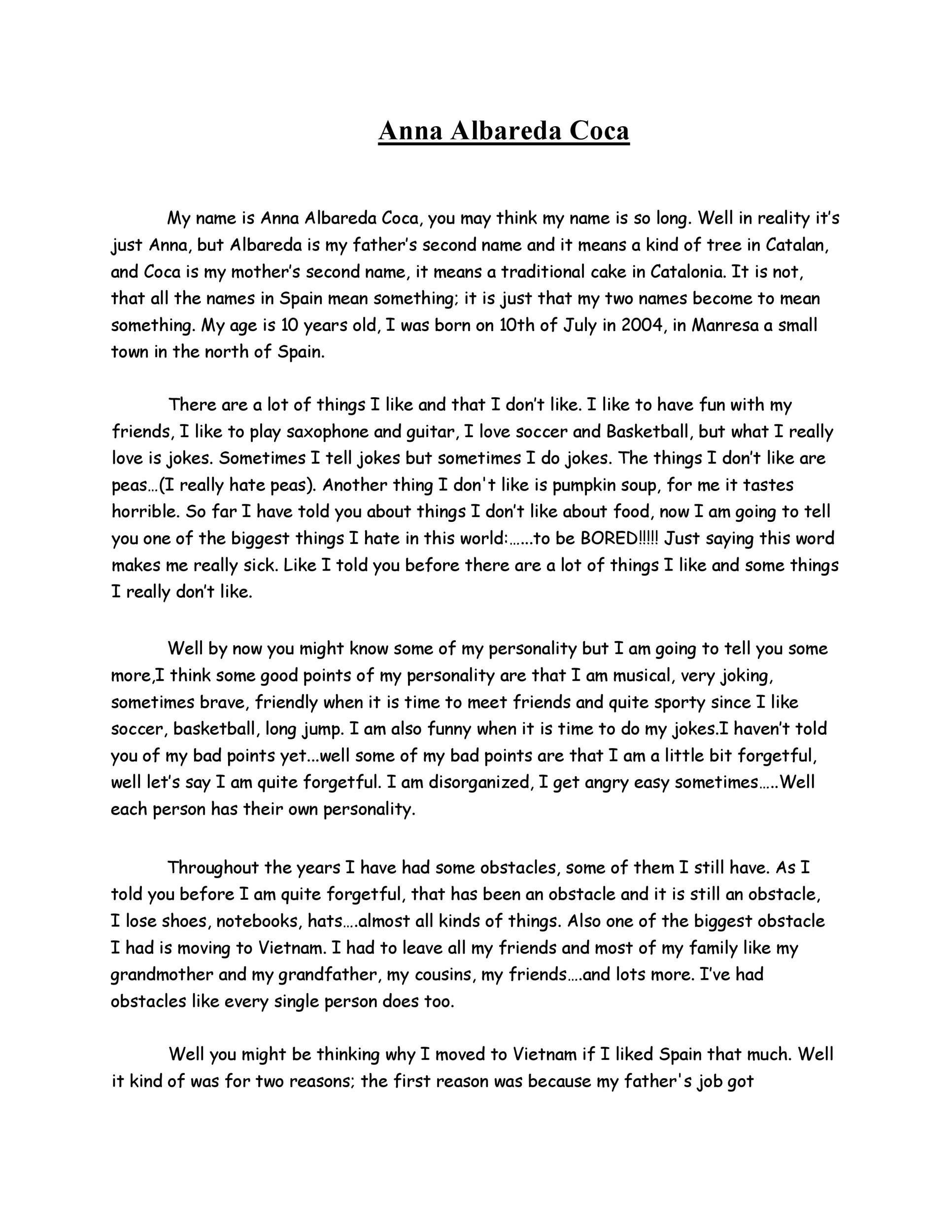 Free Autobiography Template 33