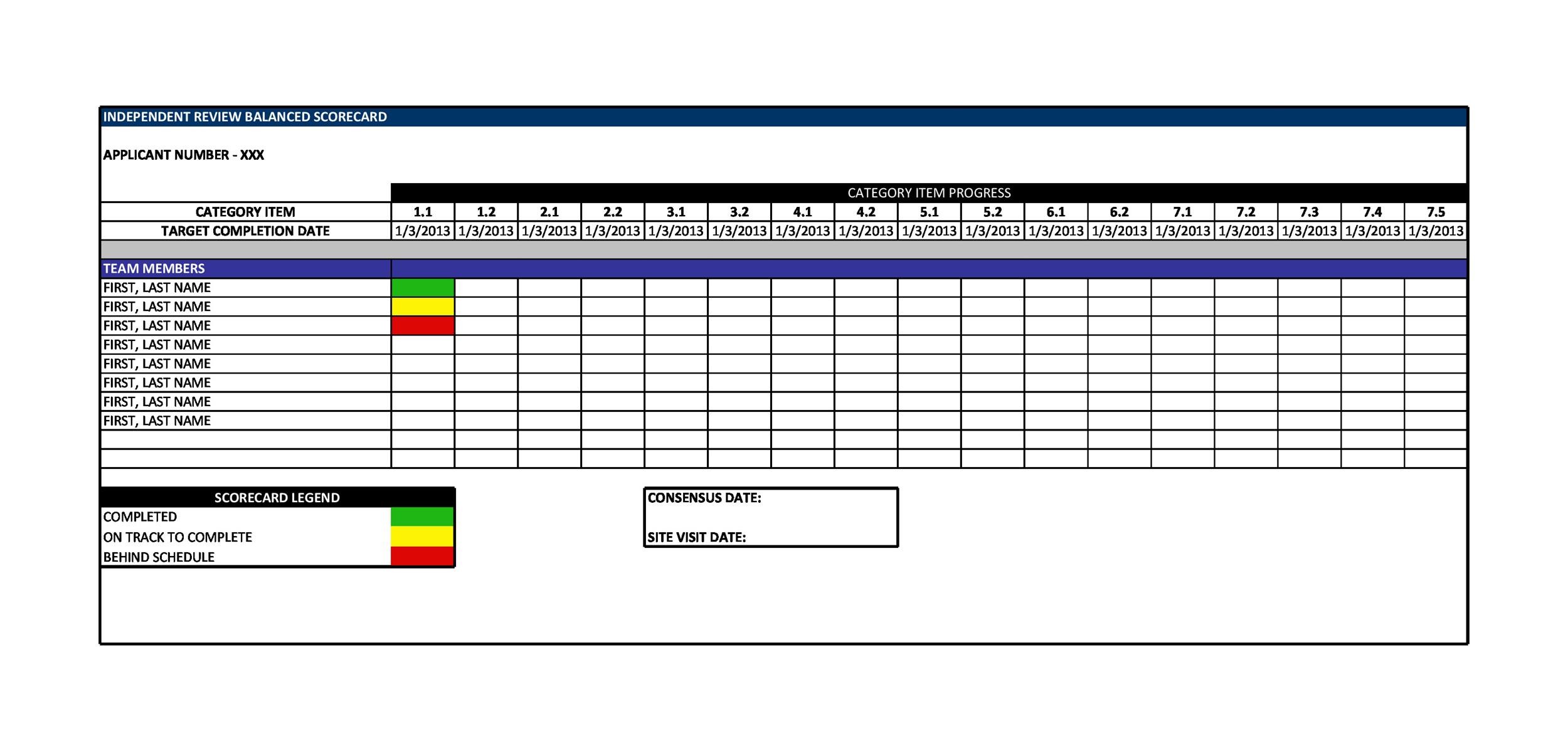 Free Balanced Scorecard Template 14