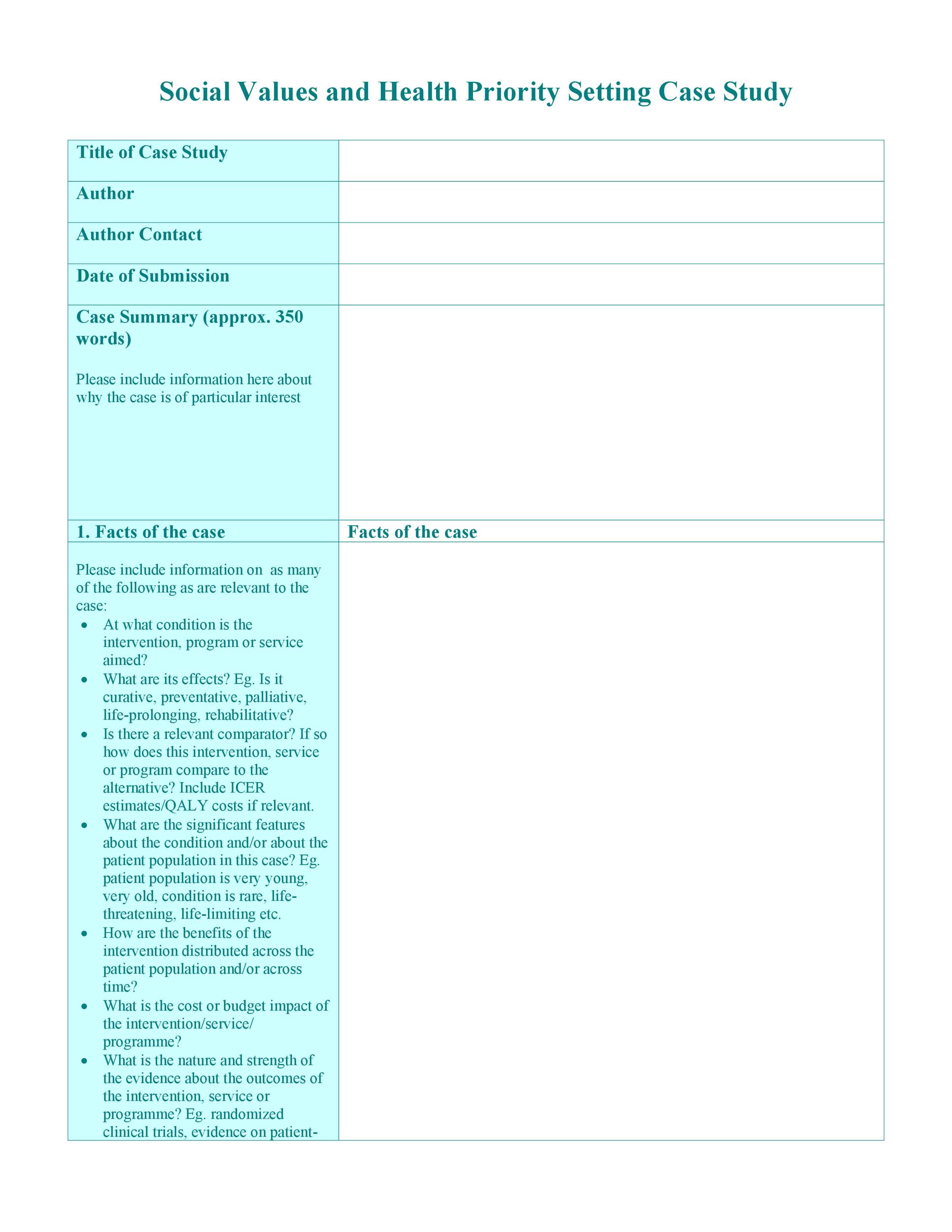 Free Case Study Template 26