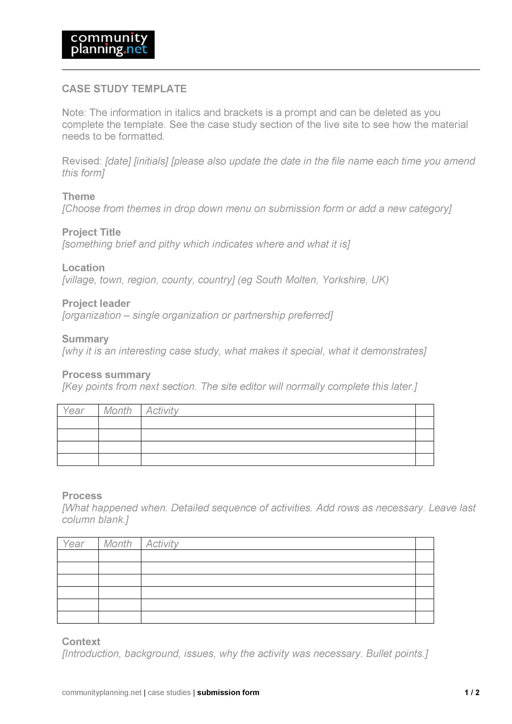 Free Case Study Template 29