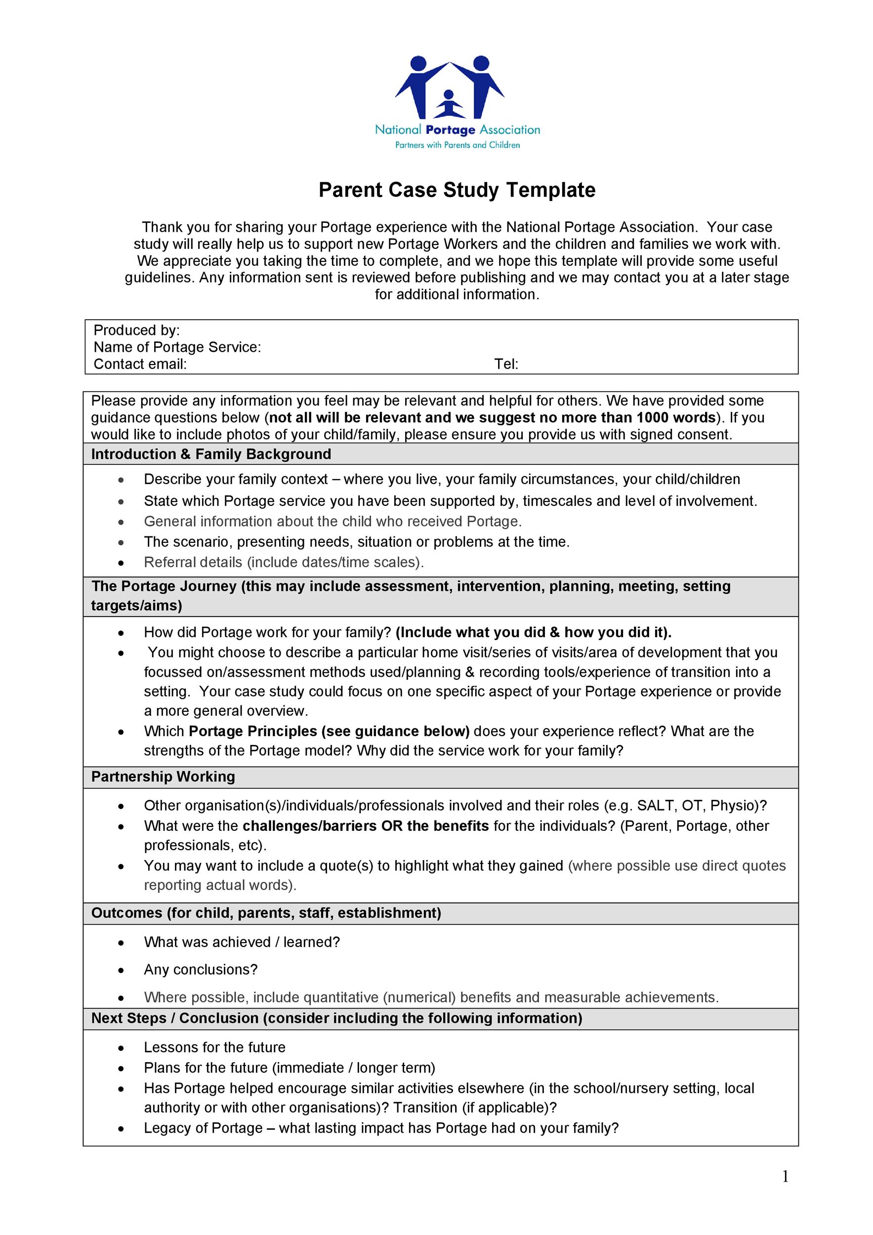 how to format a case study paper