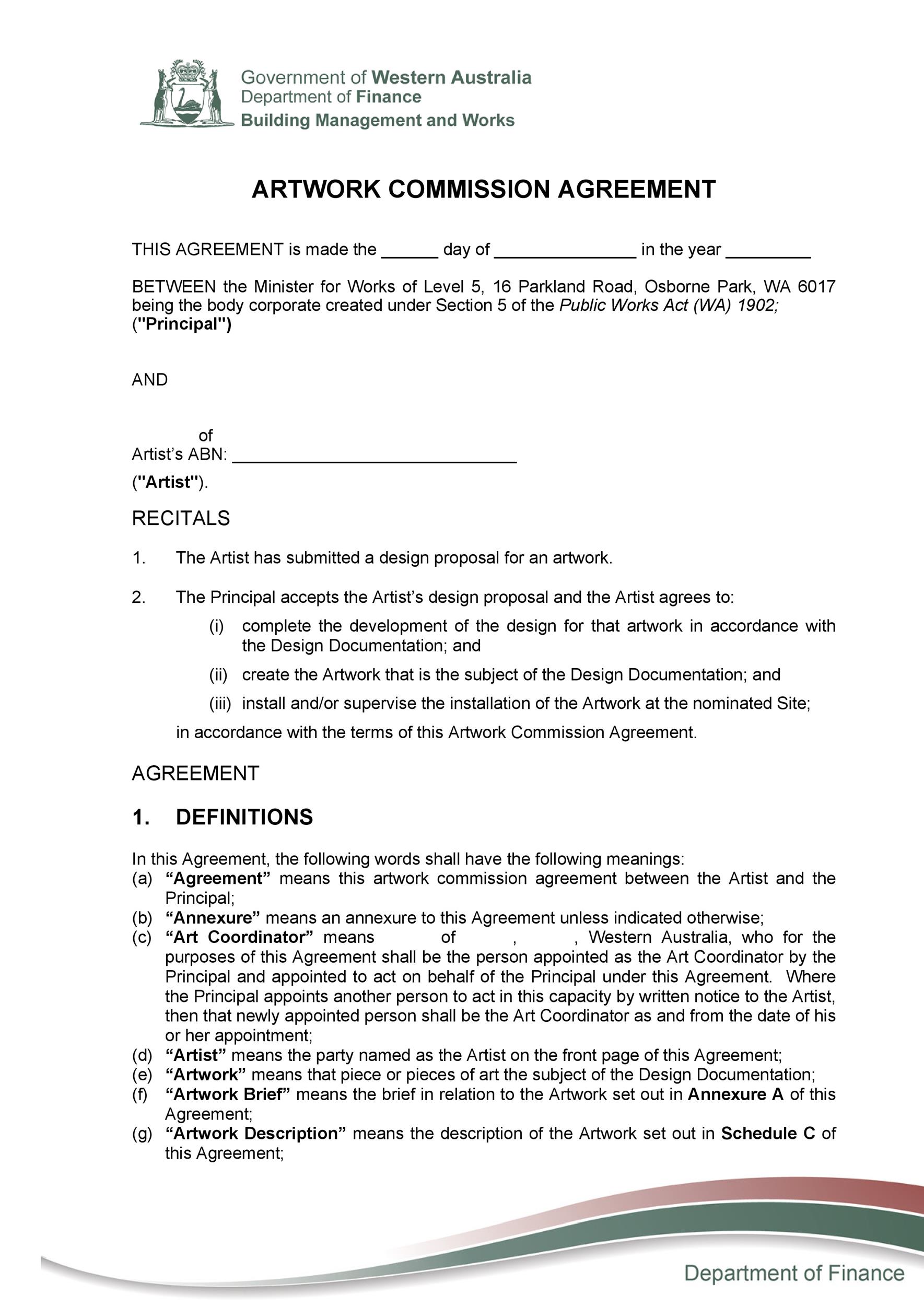 Commission Agreement Template Word
