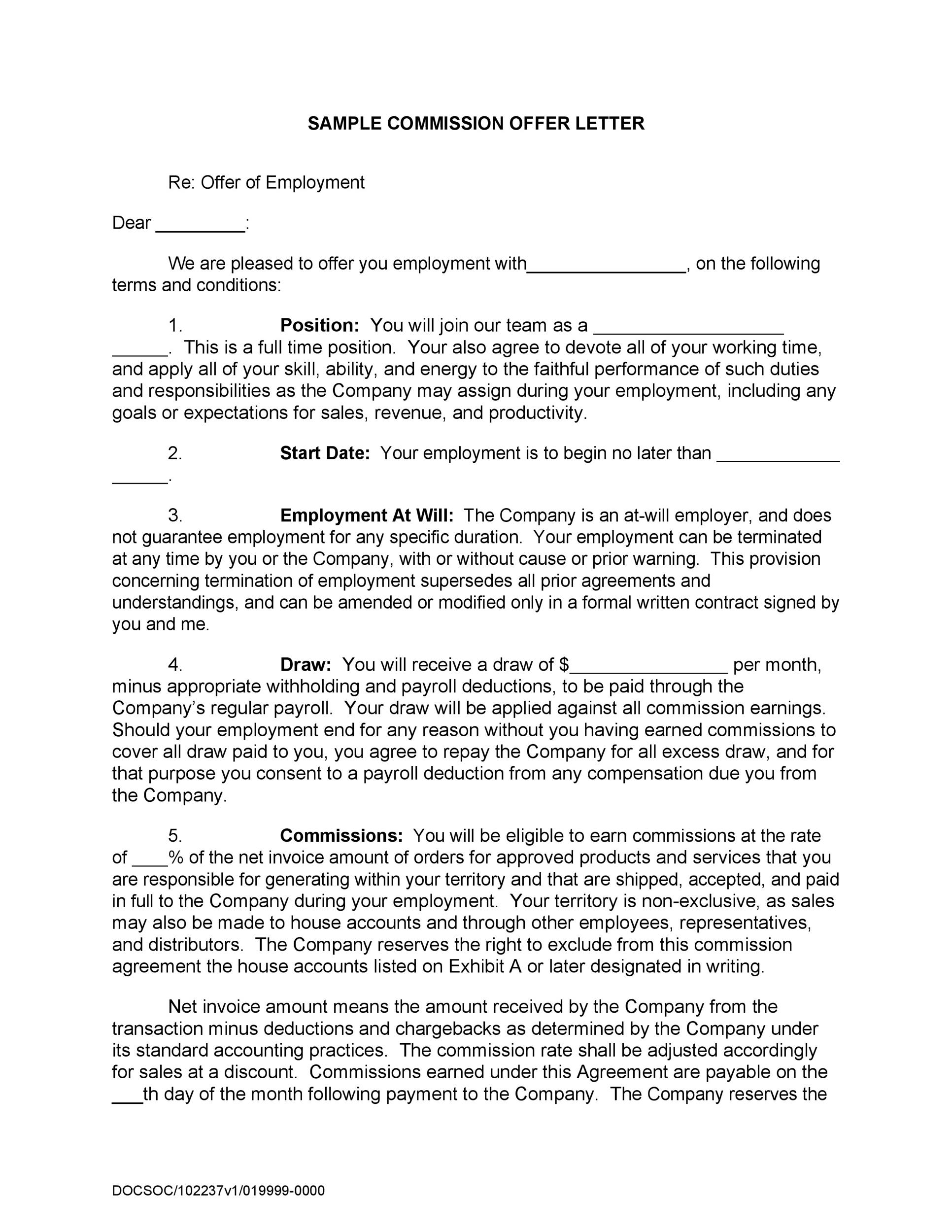 Free Commission Agreement Template 06