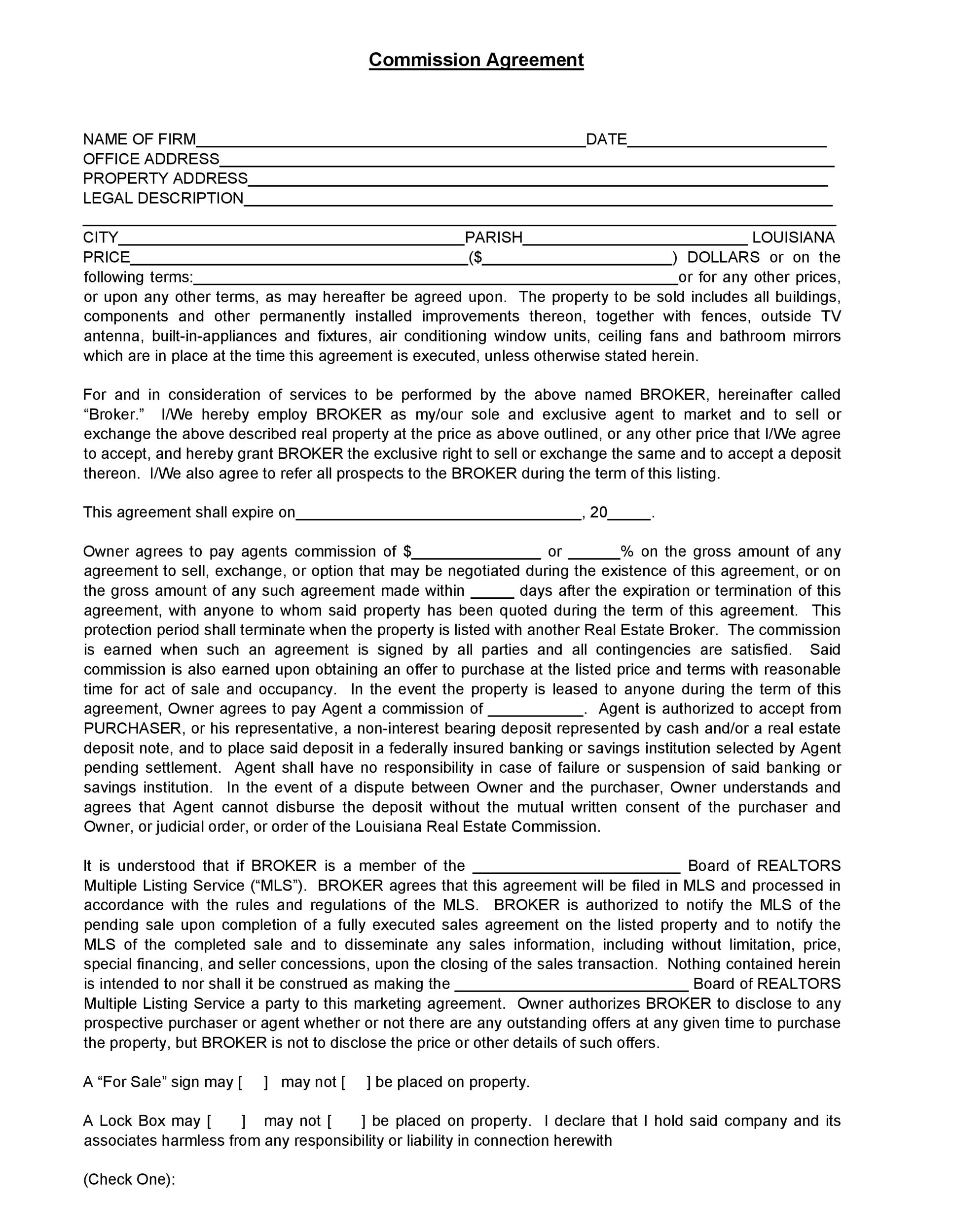 Free Commission Agreement Template 19