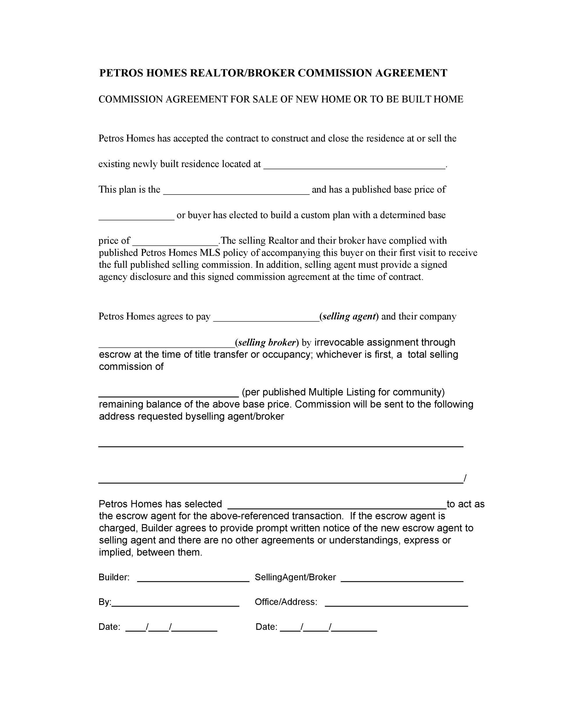 Free Commission Agreement Template 26