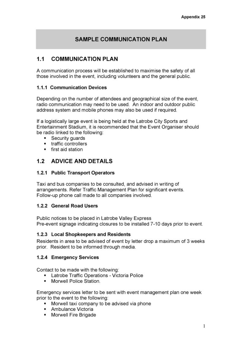 communication business plan pdf