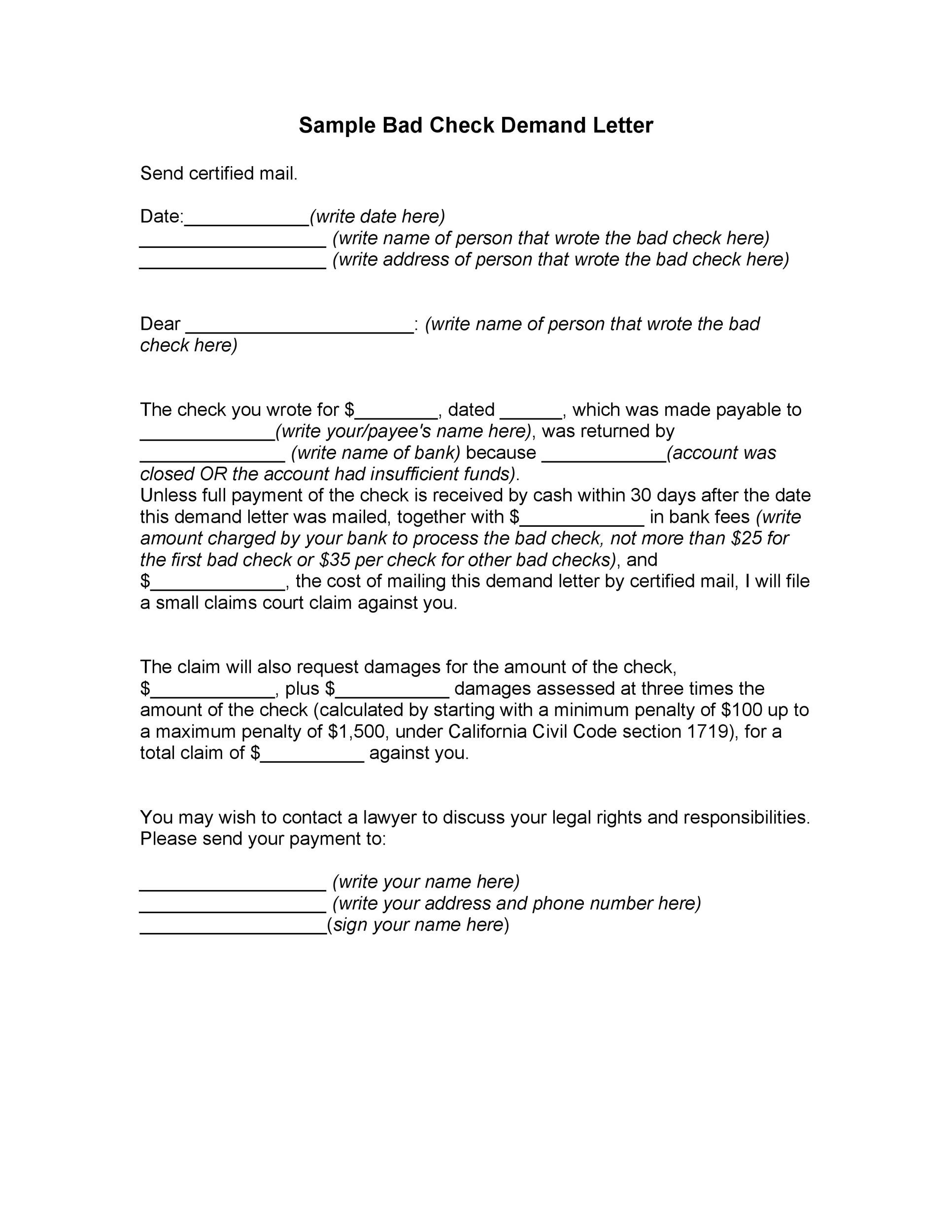 Free Demand Letter Template 14
