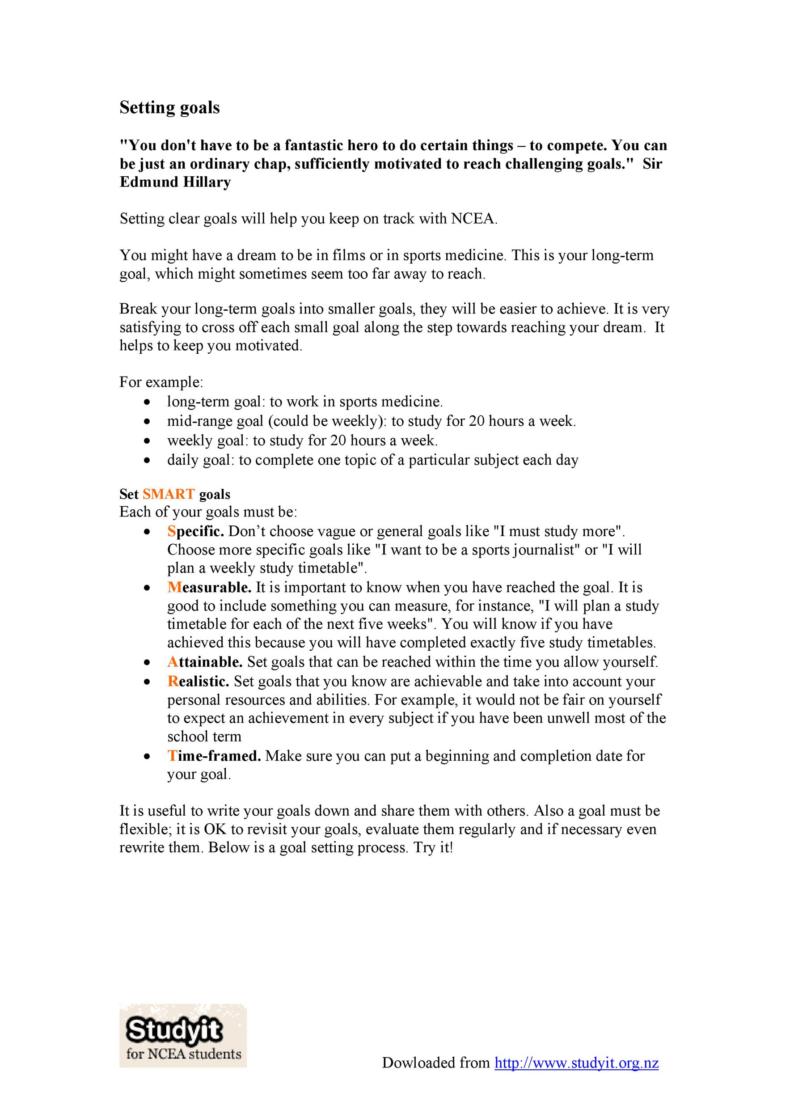41 S.M.A.R.T Goal Setting Templates & Worksheets ᐅ TemplateLab