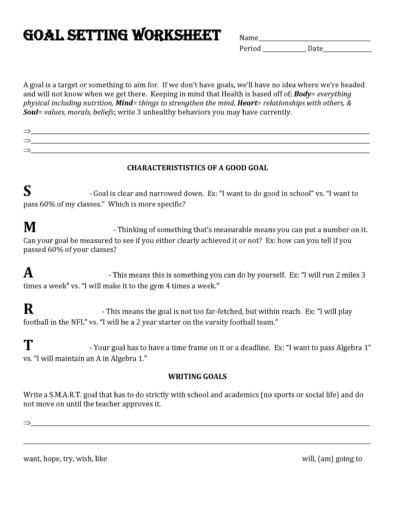 41 S.M.A.R.T Goal Setting Templates & Worksheets ᐅ TemplateLab